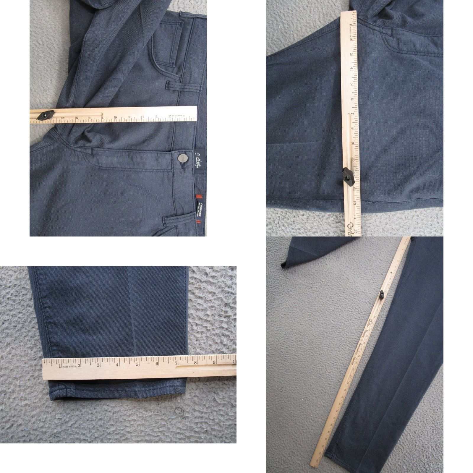 Vintage 34 Heritage Mens Dress Pants Blue Mid-Rise Straight Fit SZ 42x34 Classic Flat Front Pockets Breathable 34 Inseam Pants Mens Dress Pants Size US 42 / EU 58 - 8 Thumbnail