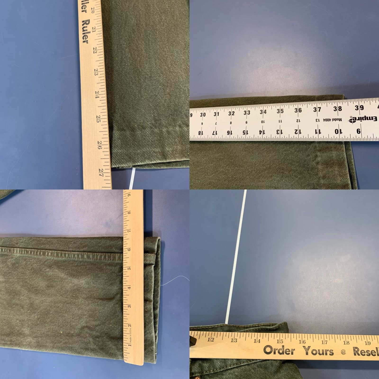Levi's VINTAGE Levi's 513 Denim Jeans Womens Size 13 Olive Green Made USA Levis 513 Jeans 30x27 Size 34" / US 12 / IT 48 - 9 Thumbnail