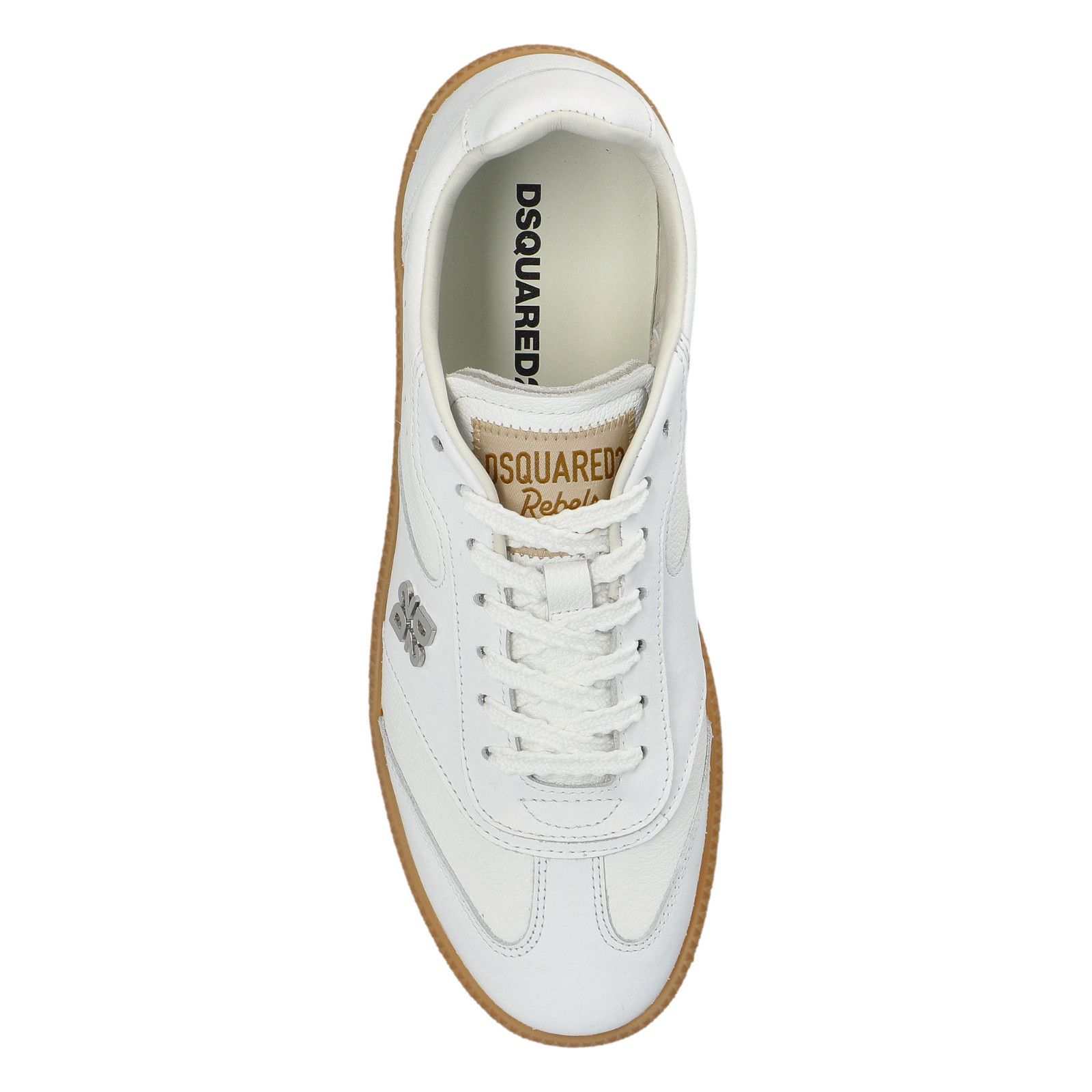 Dsquared2 DSQUARED2 Rebels White Leather Sneakers New & Authentic (Wom Size US 7 / IT 37 - 4 Thumbnail