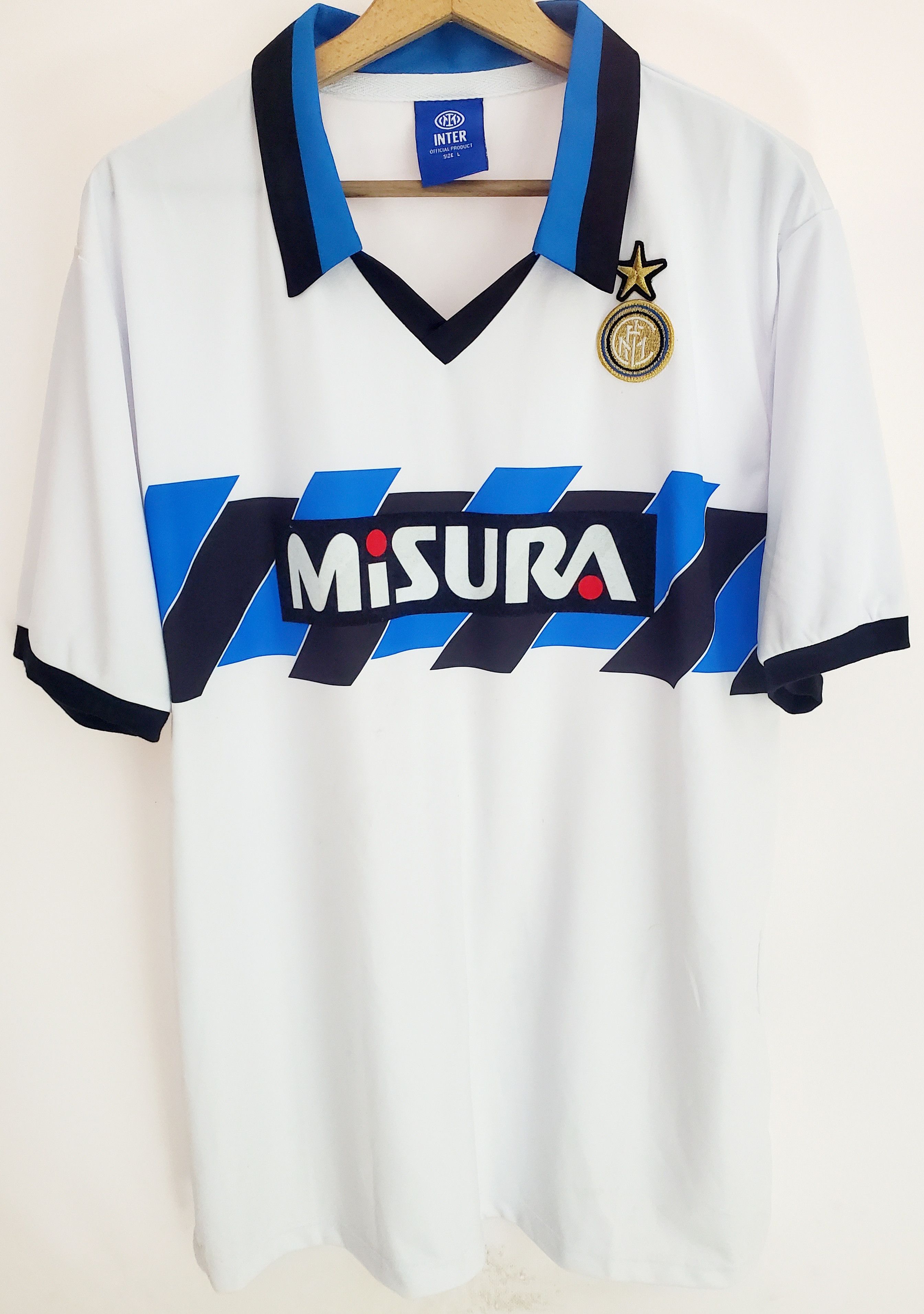 Vintage Score Draw Retro International Milano Jersey 1990 MISURA L Size US L / EU 52-54 / 3 - 1 Thumbnail