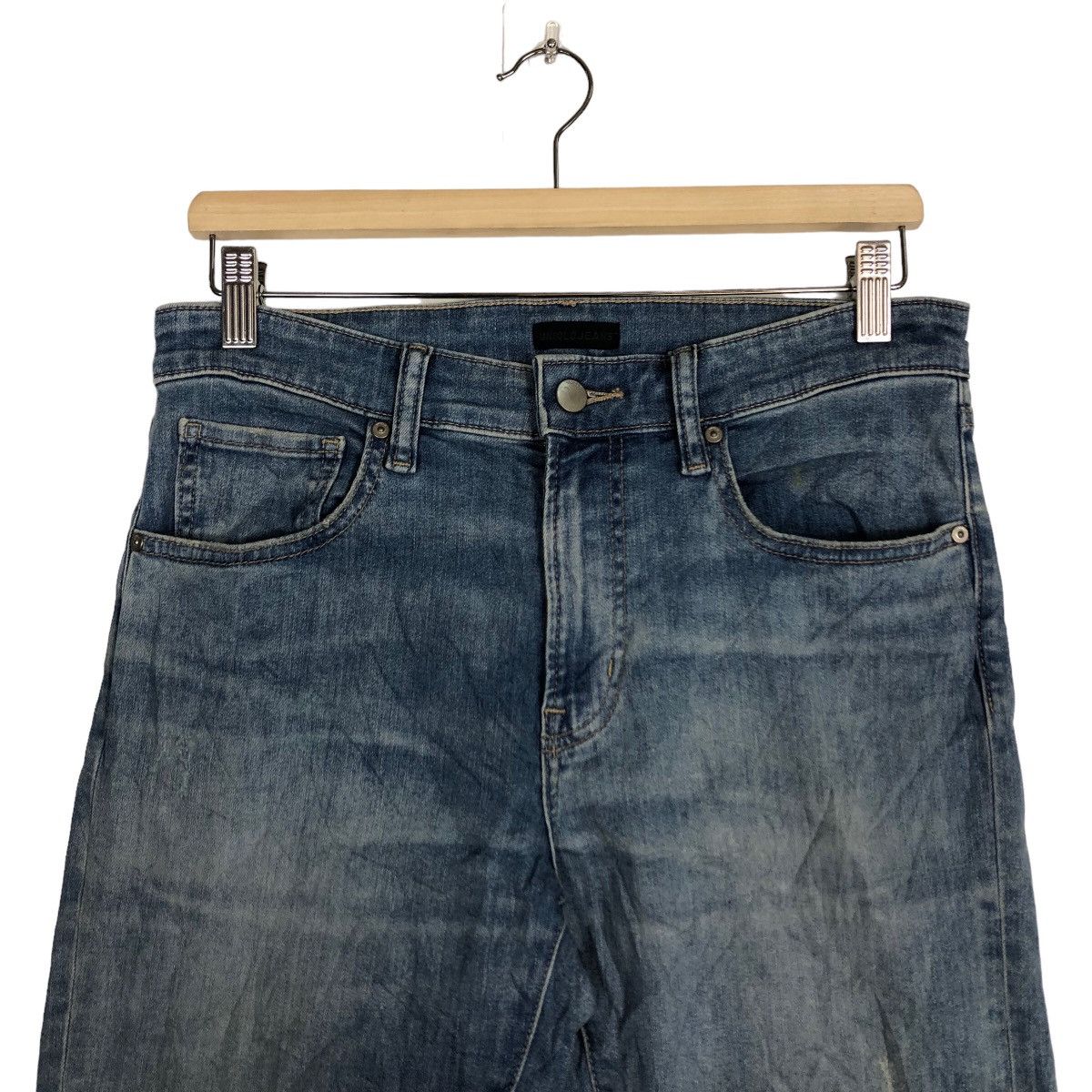 Japanese Brand 🔥PUNK DESIGN DISTRESSED DENIM UNIQLO JEANS JAPAN MADE Size US 28 / EU 44 - 3 Thumbnail