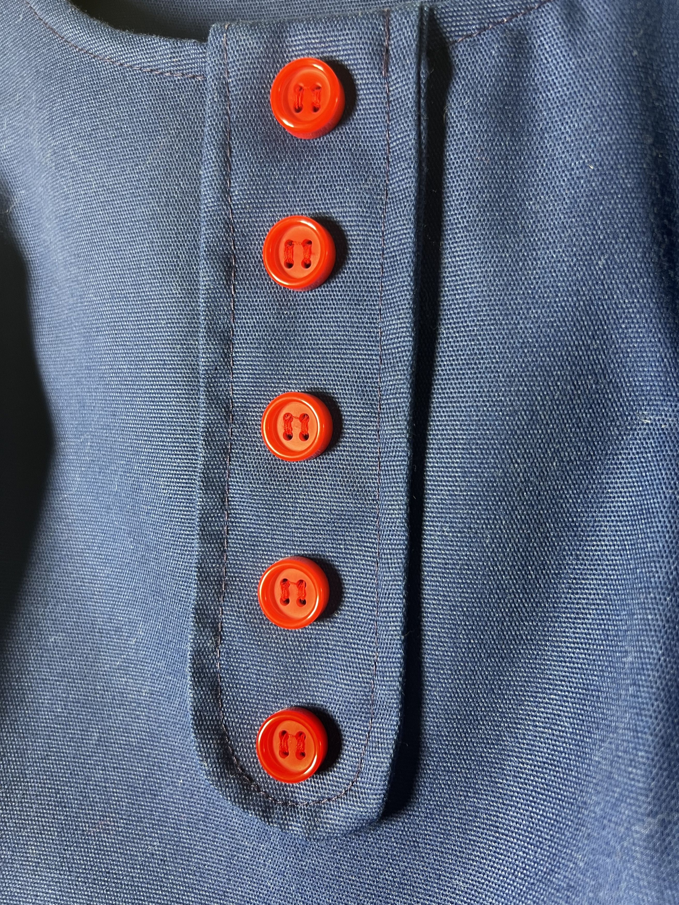Vintage Vintage 1960's JR Bazaar Red White Blue Navy Sailor Dress Size L / US 10 / IT 46 - 6 Thumbnail
