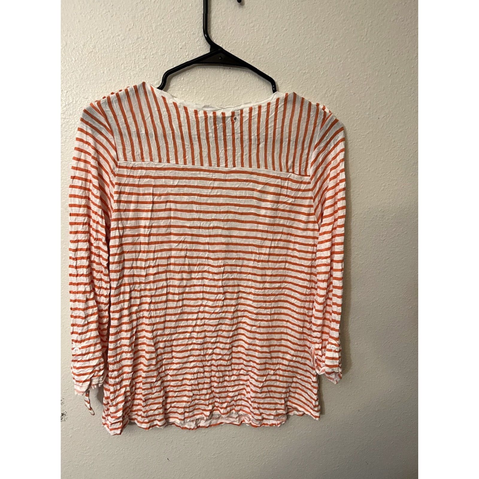 Vintage Vintage 89th & Madison Women's Large Red & White Striped Rayon Scoop Neck Top Adult Clothing Size L / US 10 / IT 46 - 3 Thumbnail