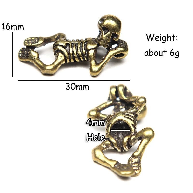 Handmade 3Pcs Skeleton Body Knife Beads Paracord Bead Zipper Umbrella Size ONE SIZE - 7 Thumbnail