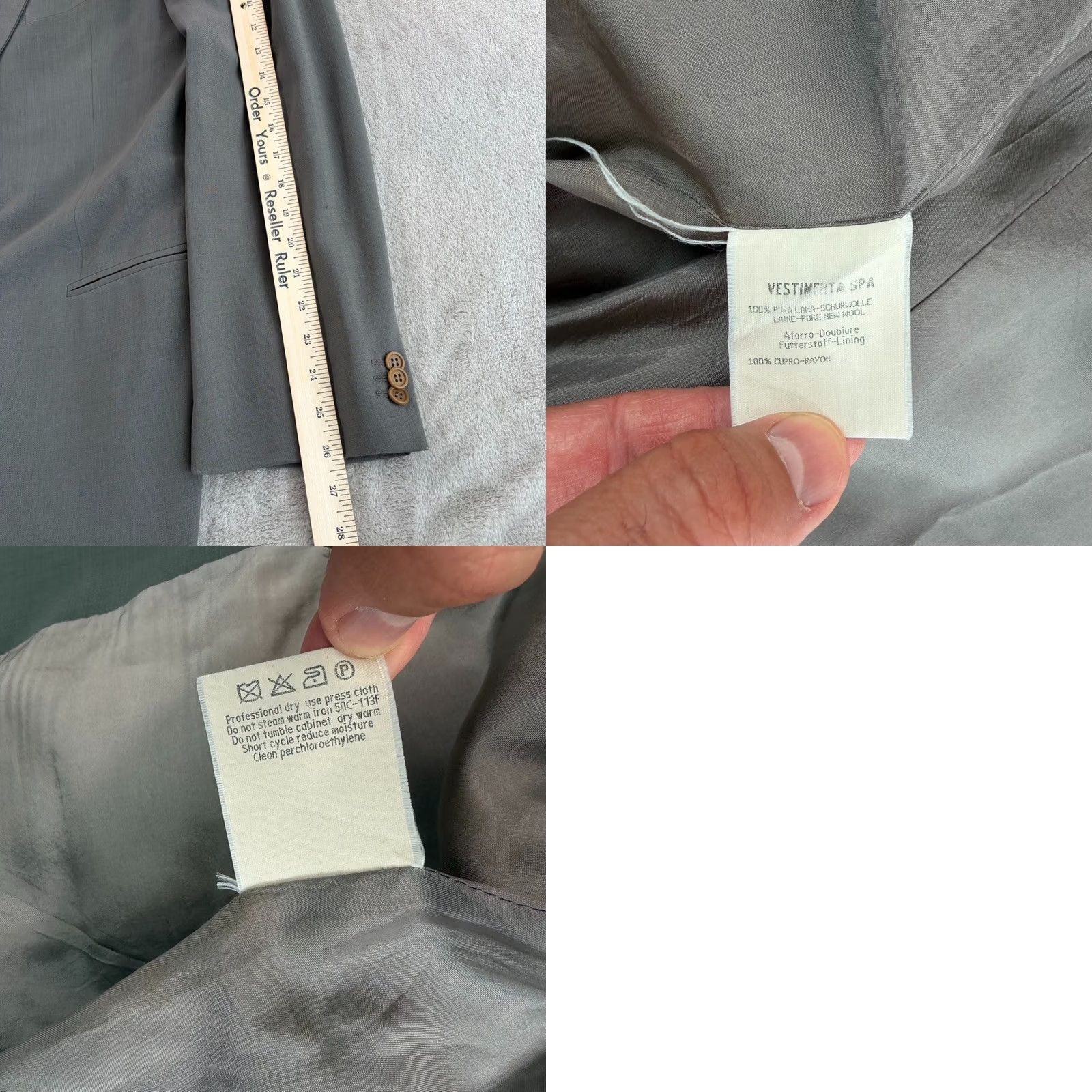 Giorgio Armani VINTAGE GIORGIO ARMANI Blazer Sport Coat 80s Wool 42R Olive Made in Italy Men Size 42R - 9 Thumbnail
