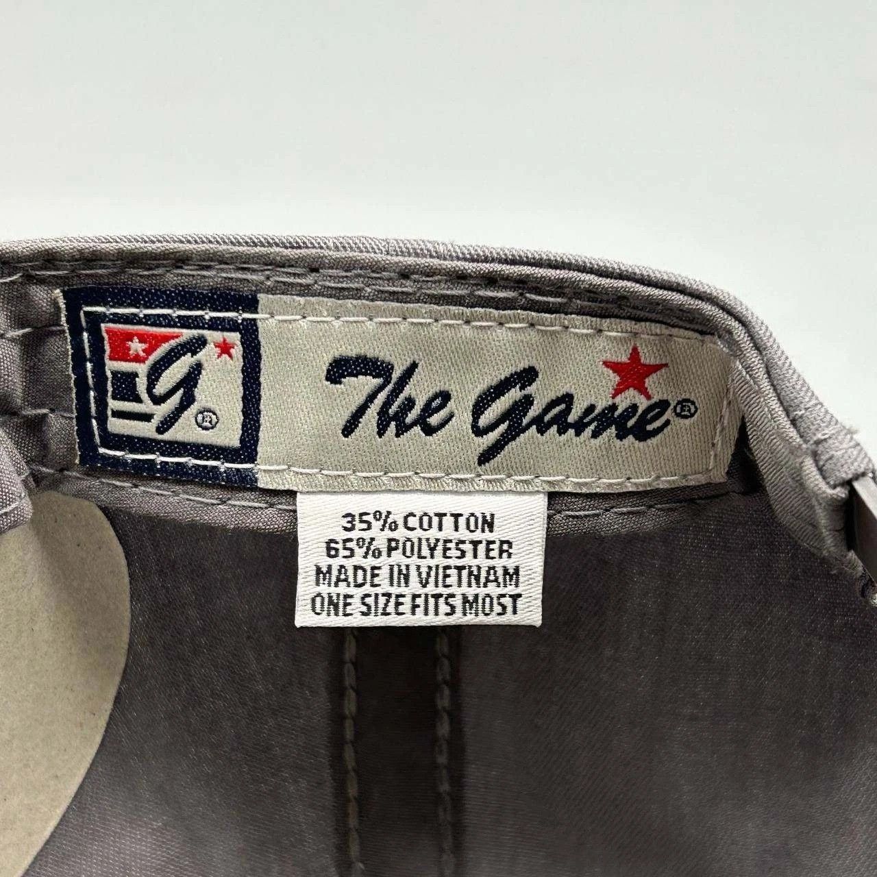 The Game Vintage Breckenridge Hat Men Gray Embroidered Snap Back Cap Size ONE SIZE - 4 Thumbnail