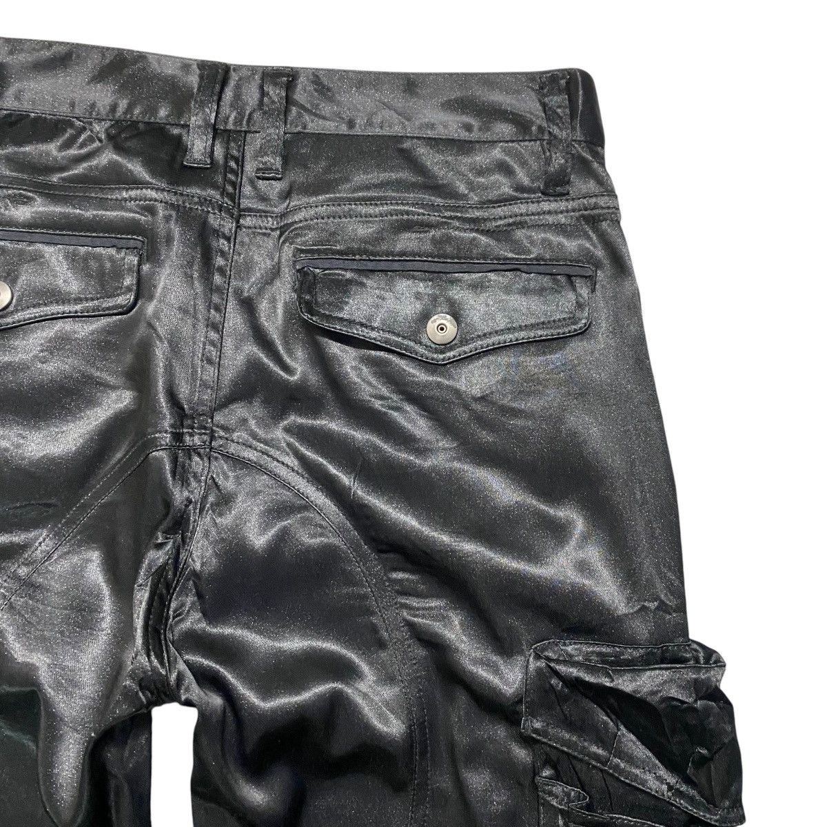CIVARIZE Civarize Black Metallic Cargo Pants Flare Size US 31 - 14 Thumbnail