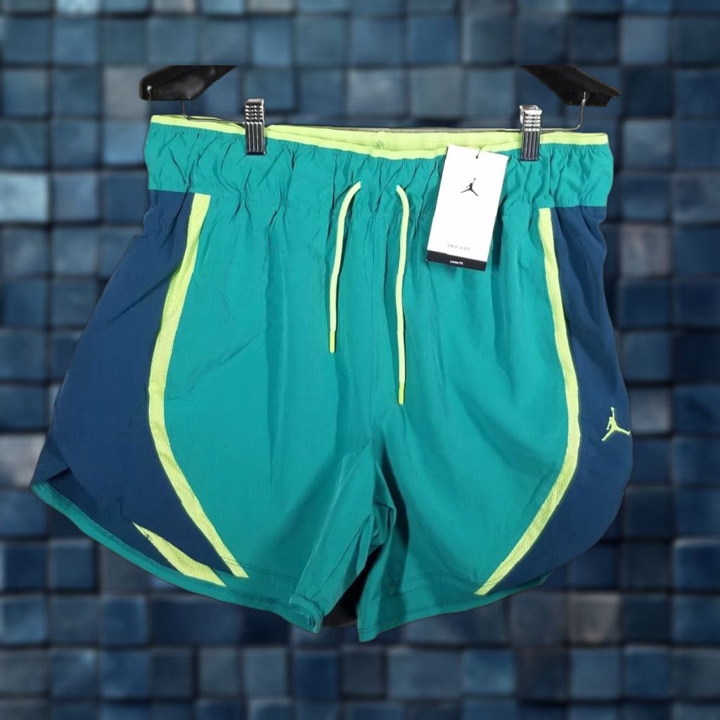 Nike Nike Jordan Women’s High Waisted Shorts Blue Teal Large Loose New DQ4455 322 Size 32" / US 10 / IT 46 - 1 Thumbnail