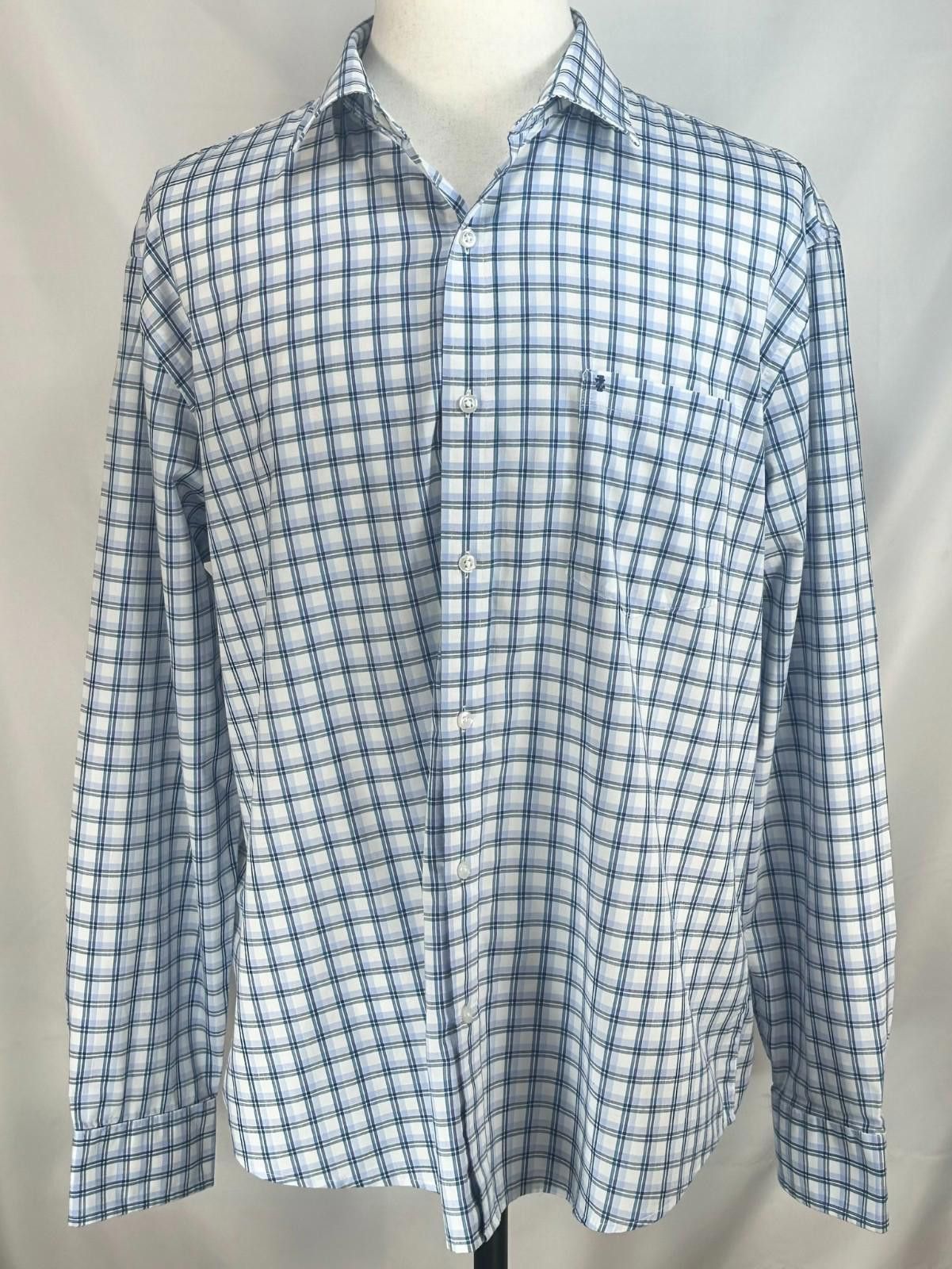 Izod Izod Regular Fit Soft Washed Button Up Check Blue Mens XL Size US XL / EU 56 / 4 - 1 Thumbnail