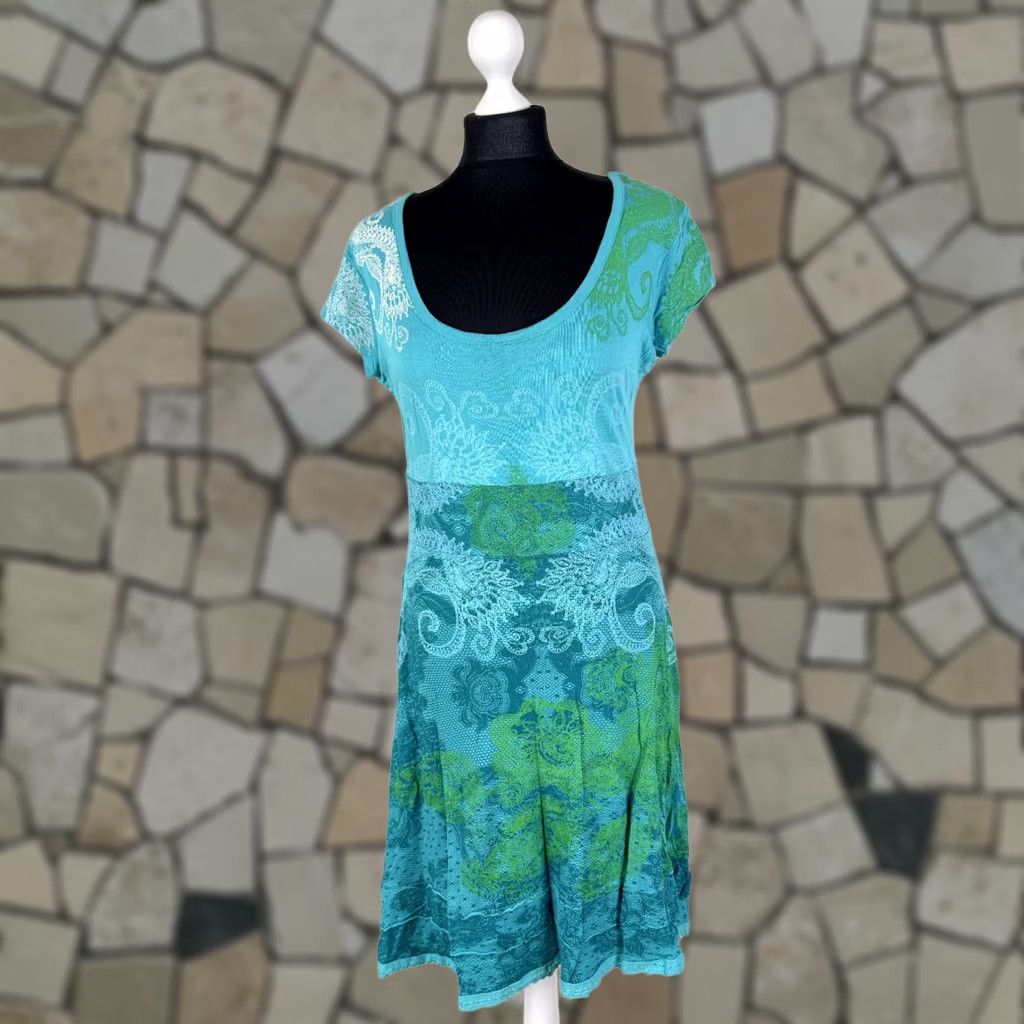 Desigual Desigual Dress XL Womens A-Line Knee Length Blue XS? Size XL / US 12-14 / IT 48-50 - 1 Thumbnail