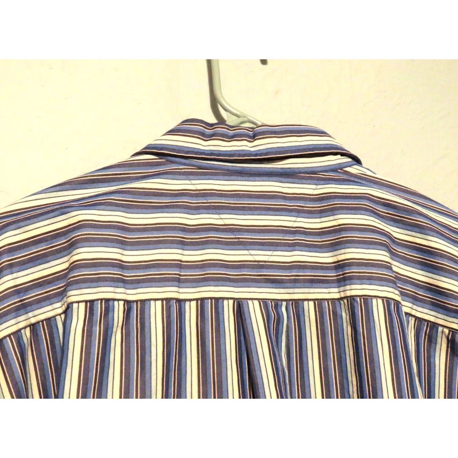 Tommy Hilfiger Tommy Hilfiger Mens Button-Up Shirt XL Blue Striped 80s Cotton Long Sleeve Regular Button-Up Collared N/A Size US XL / EU 56 / 4 - 6 Thumbnail