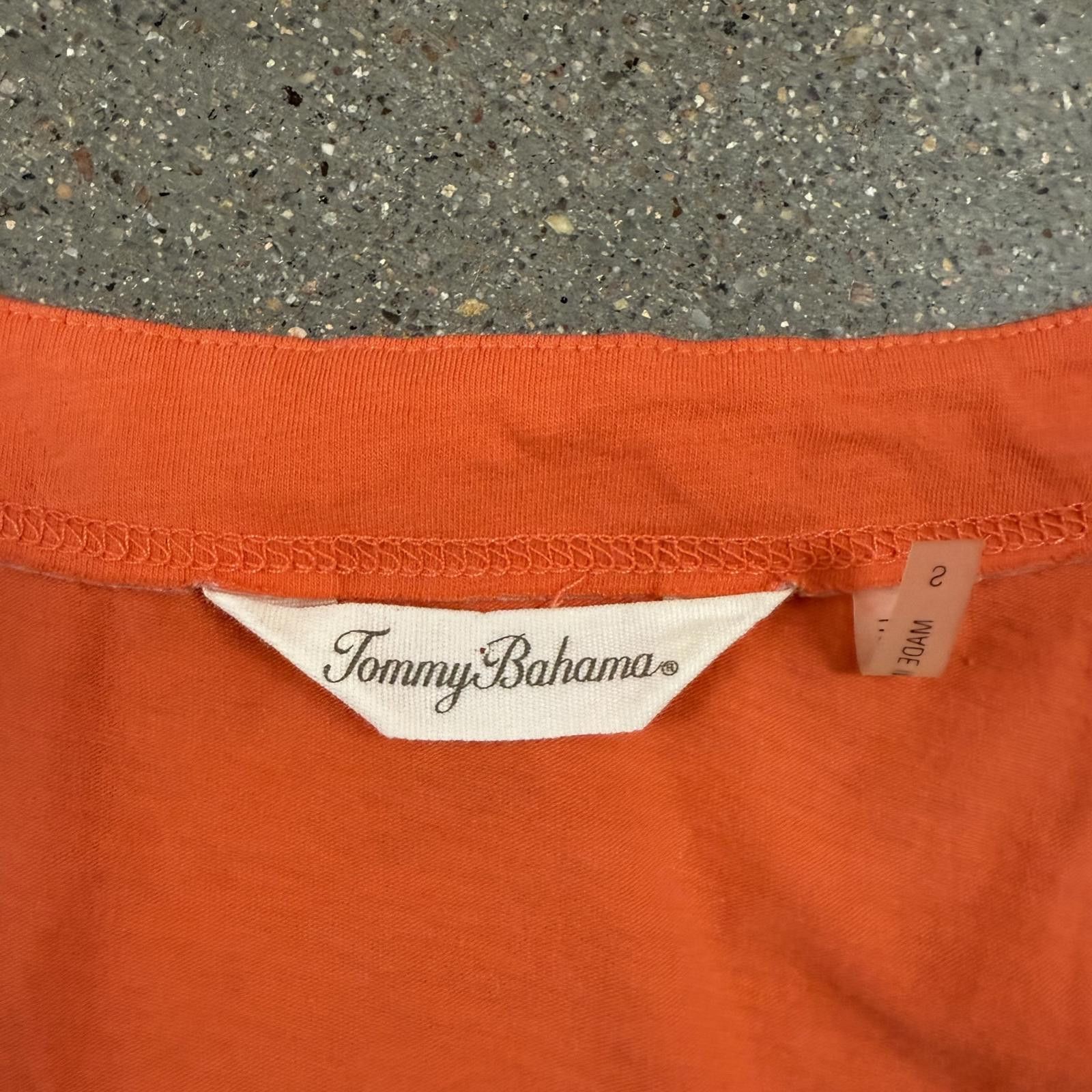 Tommy Bahama NWOT Tommy Bahama Women's Orange Sleeveless Shirt Cinched S Size S / US 4 / IT 40 - 2 Thumbnail