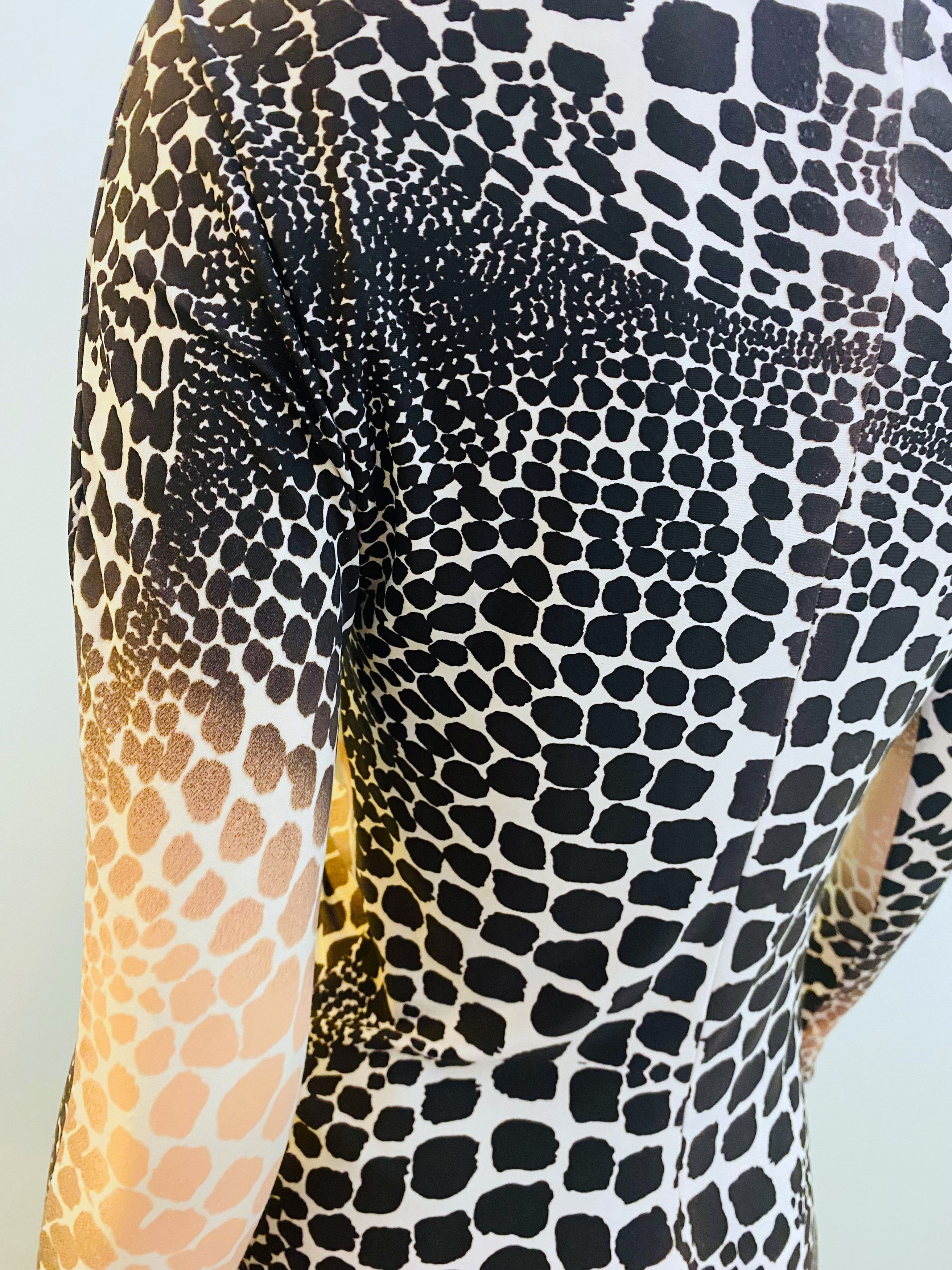 Roberto Cavalli Roberto Cavalli Lace Up 2004 S/S Giraffe Leopard Animal Top Size M / US 6-8 / IT 42-44 - 8 Thumbnail