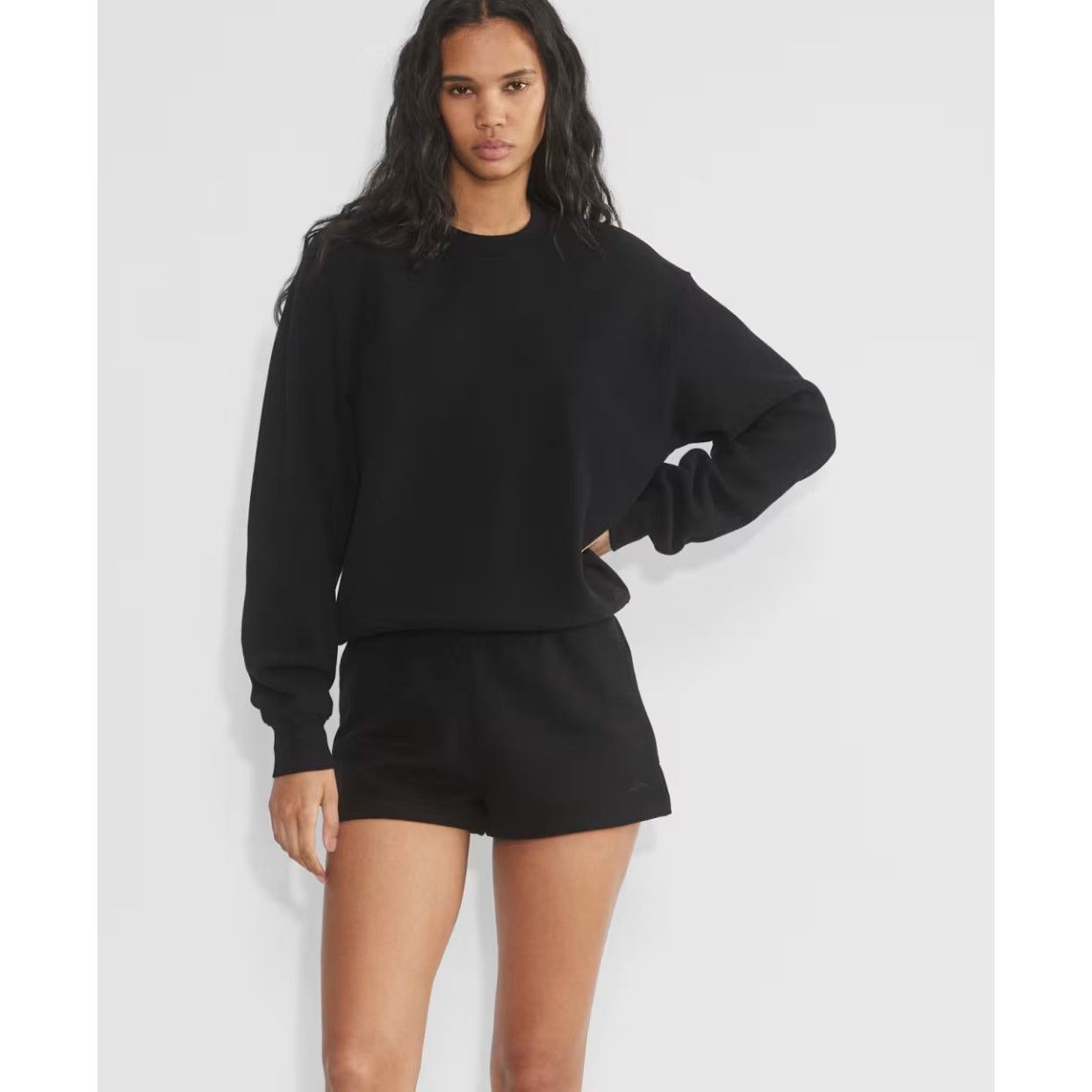 Aritzia NWT ARITZIA Sweatfleece Short - Black M Size 28" / US 6 / IT 42 - 1 Thumbnail