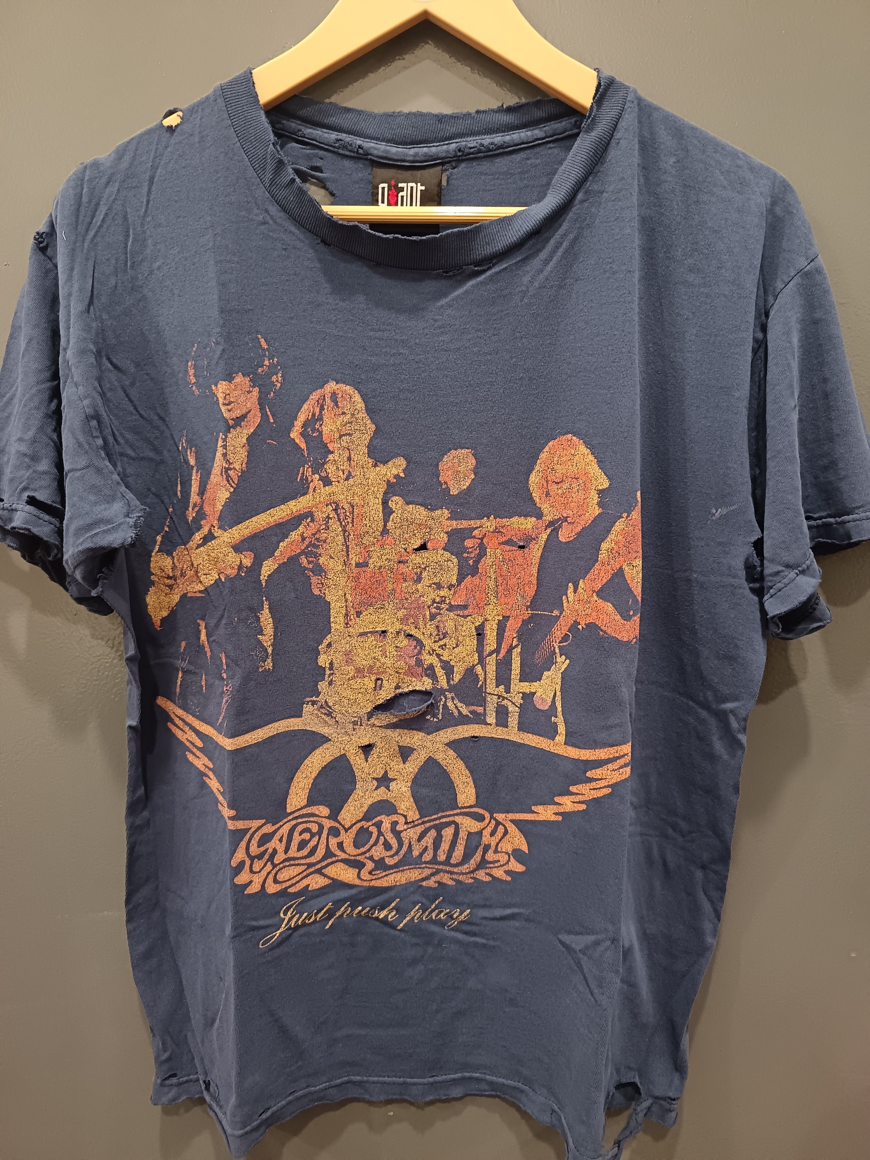 Aerosmith × Band Tees × Vintage Aerosmith Just Push Play Tour Tee