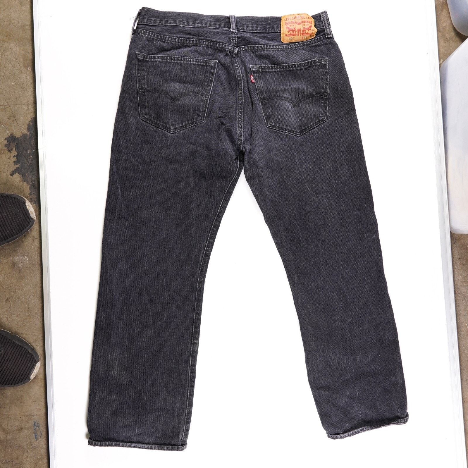 Levi's Levi Strauss 501 Denim Jeans Straight Wide Leg Pants 36x30 Size US 36 / EU 52 - 9 Thumbnail