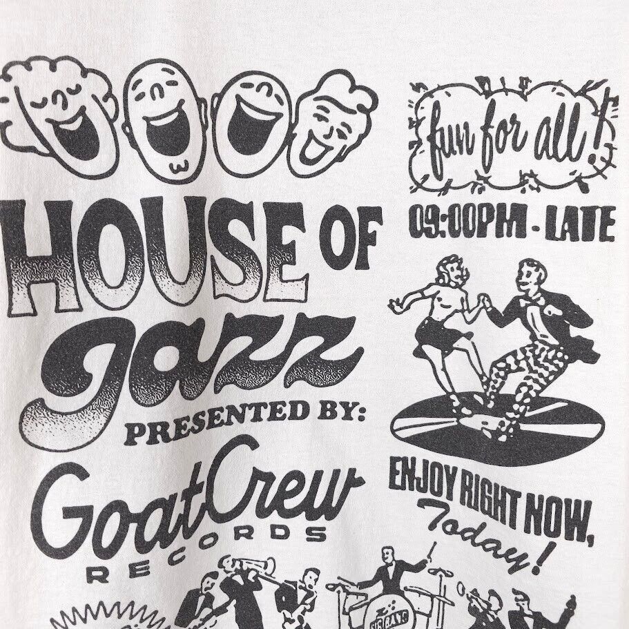 Other Goat Crew Records T Shirt Mens Size 3XL White House Of Jazz Size US XXL / EU 58 / 5 - 4 Thumbnail