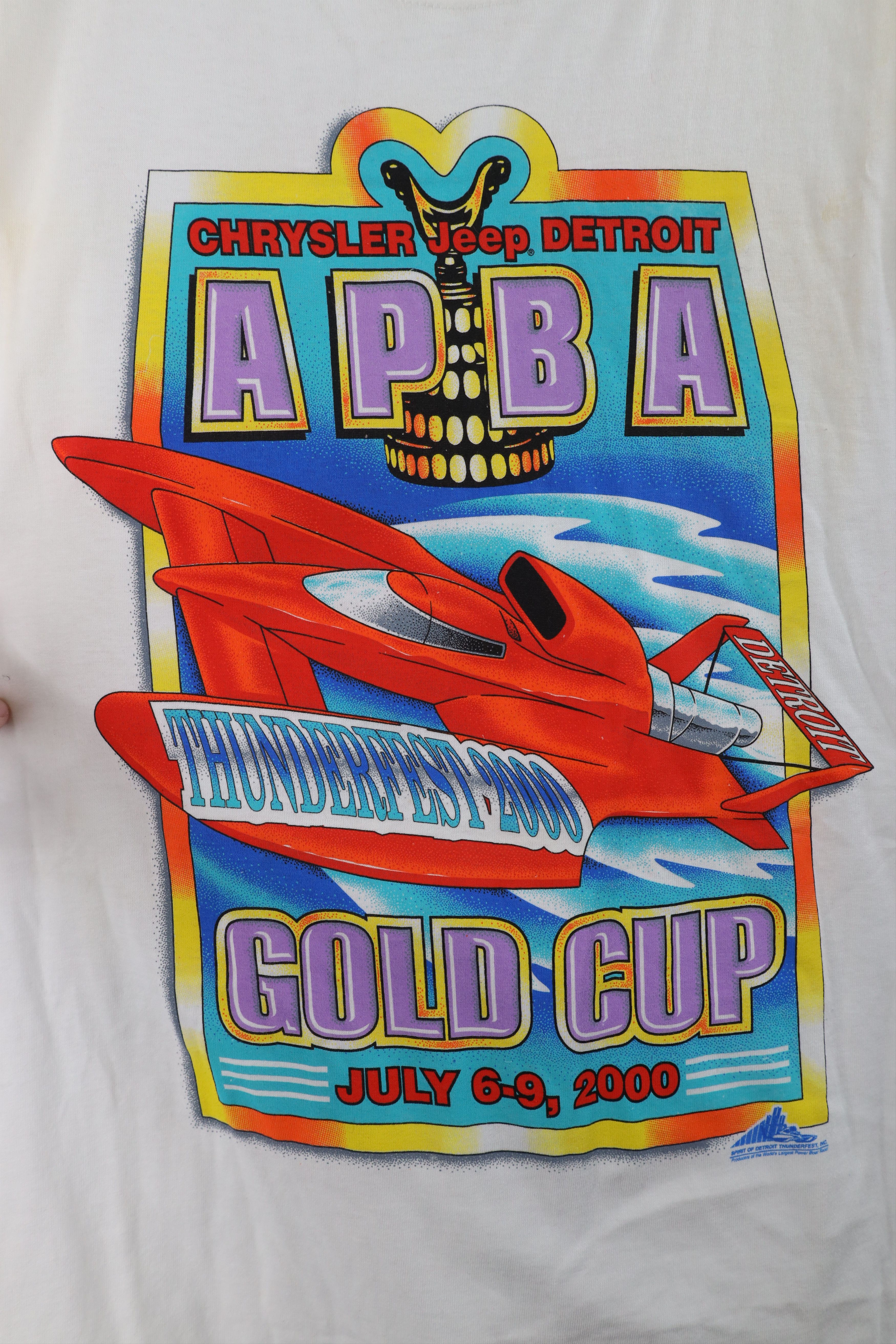 Vintage Vintage Y2K 2000 Detroit APBA Gold Cup Boat Racing T-Shirt Size US XXL / EU 58 / 5 - 4 Thumbnail