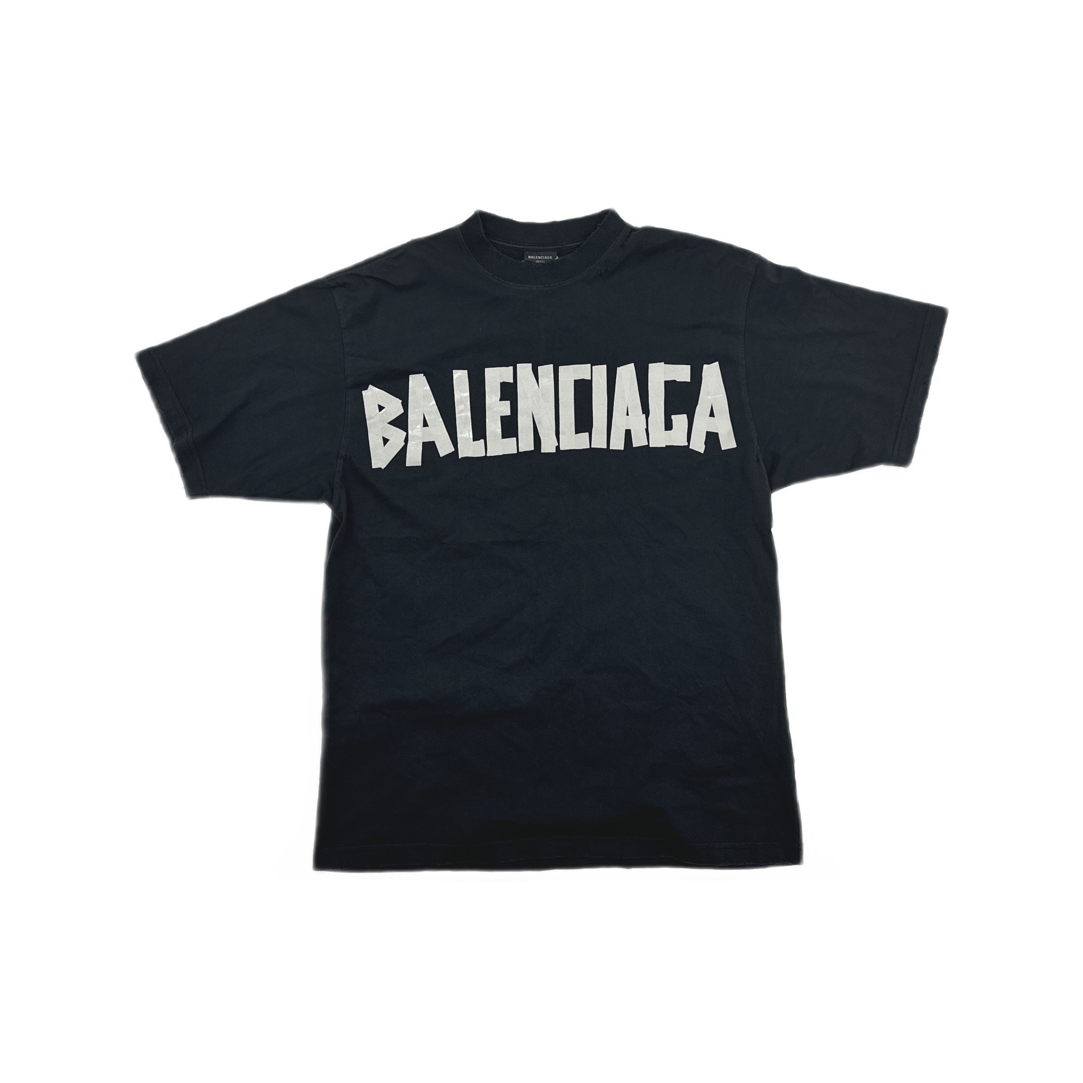 Balenciaga Balenciaga Distressed Logo T-Shirt Size S Size US S / EU 44-46 / 1 - 1 Thumbnail