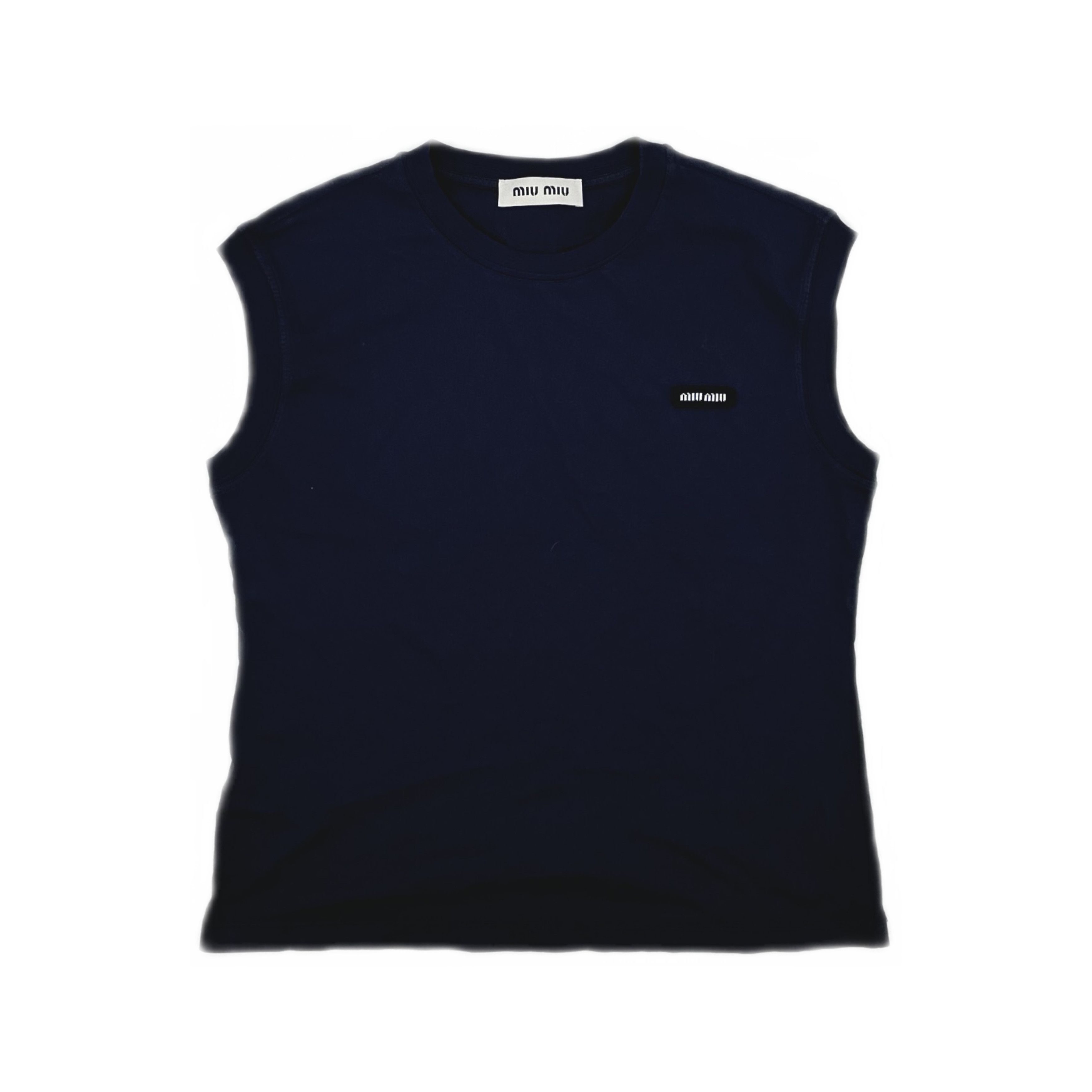 Miu Miu Miu Miu Logo Sleeveless Tank Top Size XS Size XS / US 0-2 / IT 36-38 - 1 Thumbnail