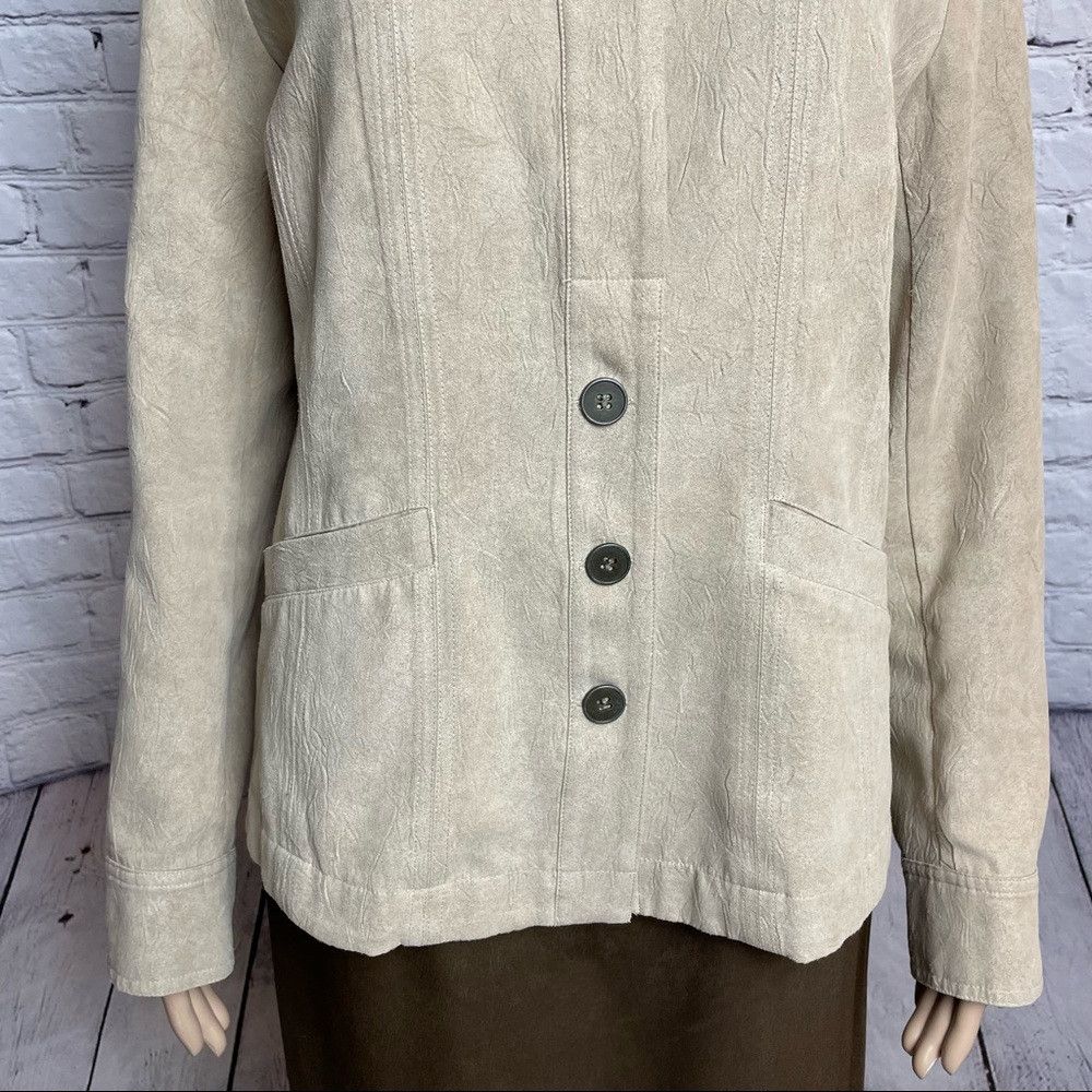 Chicos Chico’s Faux Suede Beige Jacket Size 1 US M Size M / US 6-8 / IT 42-44 - 6 Thumbnail
