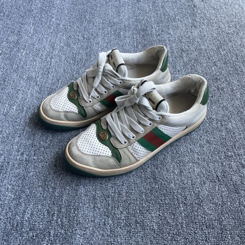 Gucci Gucci Screener Distressed Leather Sneakers for Men Size US 6.5 / EU 39-40 - 1 Thumbnail
