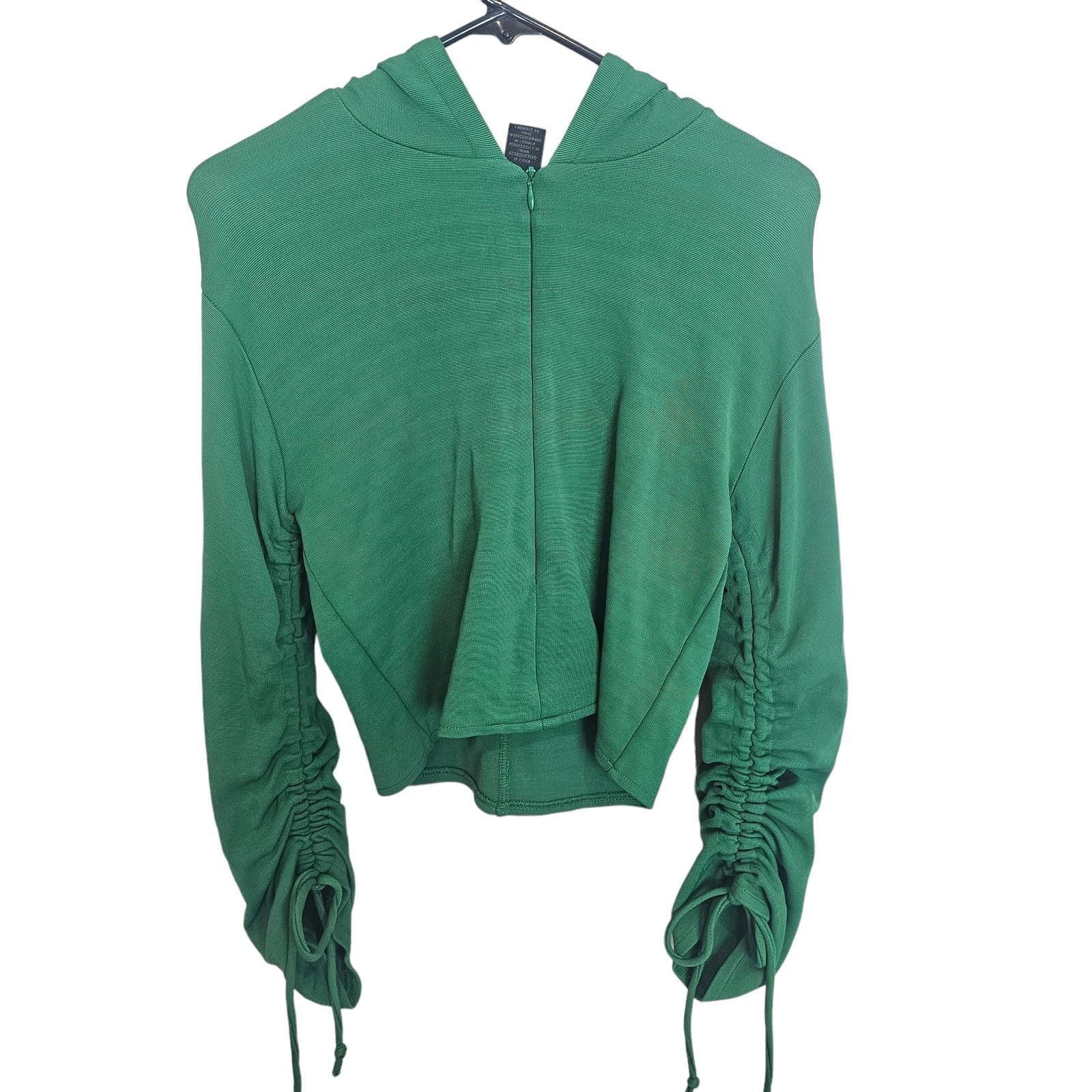 Maison Forte Maison Cinqcent Half Zip Cropped Hoodie Sz XS Kelly Green Size XS / US 0-2 / IT 36-38 - 1 Thumbnail