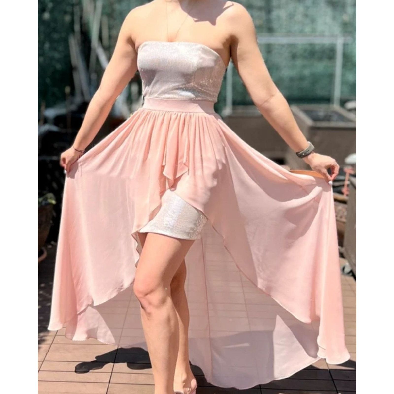 Addaptation Japan Aidan Mattox Pink Sequins Pleated Mini Dress Size 2 A000974 Size XS / US 0-2 / IT 36-38 - 1 Thumbnail