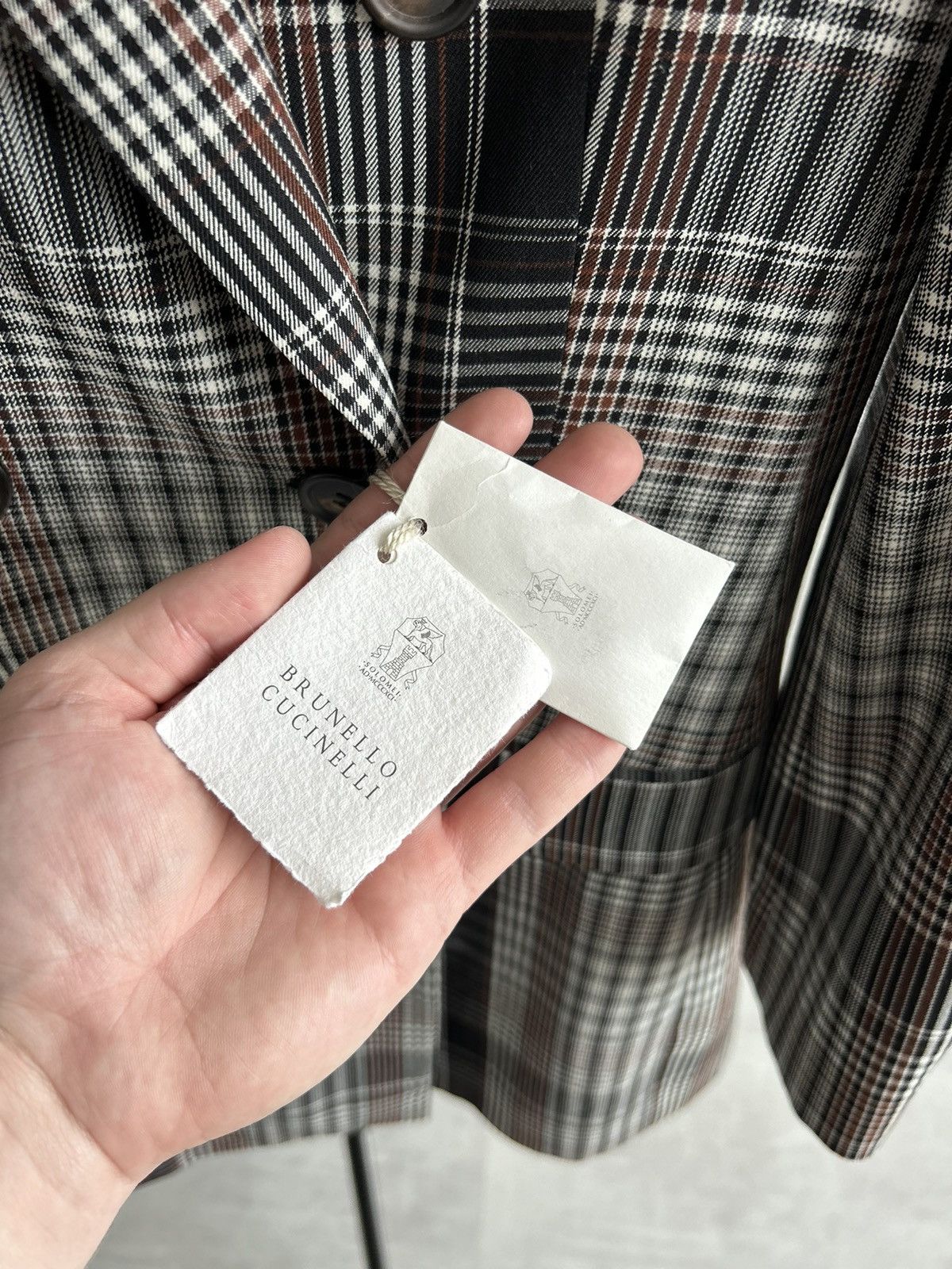 Brunello Cucinelli NEW❗️ BRUNELLO CUCINELLI Double-Breasted Checked Wool Coat Size XS / US 0-2 / IT 36-38 - 5 Thumbnail