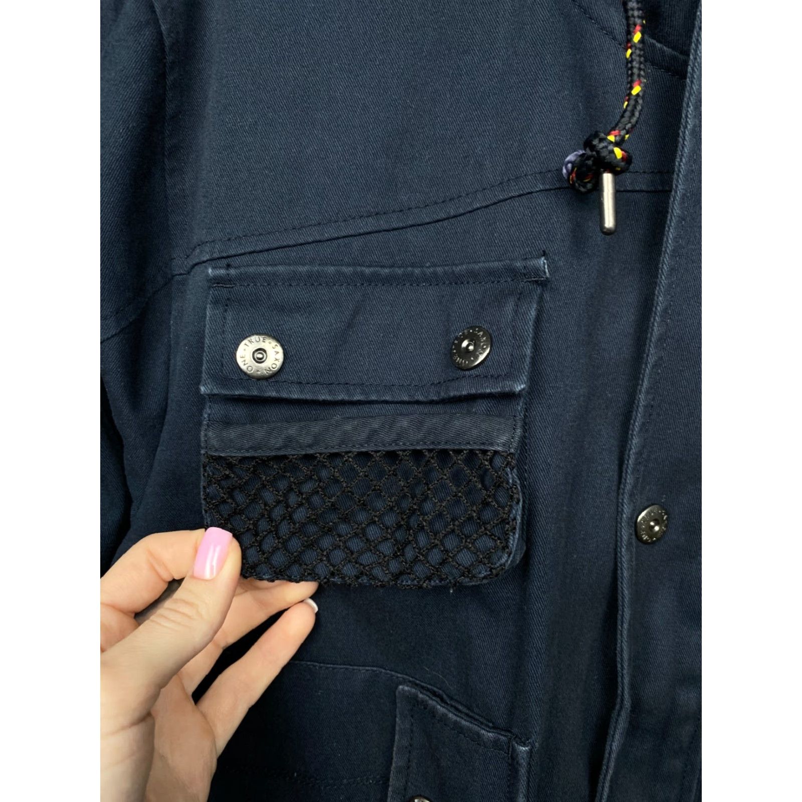 Vintage One True Saxon Vintage Mens Jacket Waterproof Multi Pocket XL Blue - Military Style Size US XL / EU 56 / 4 - 4 Thumbnail