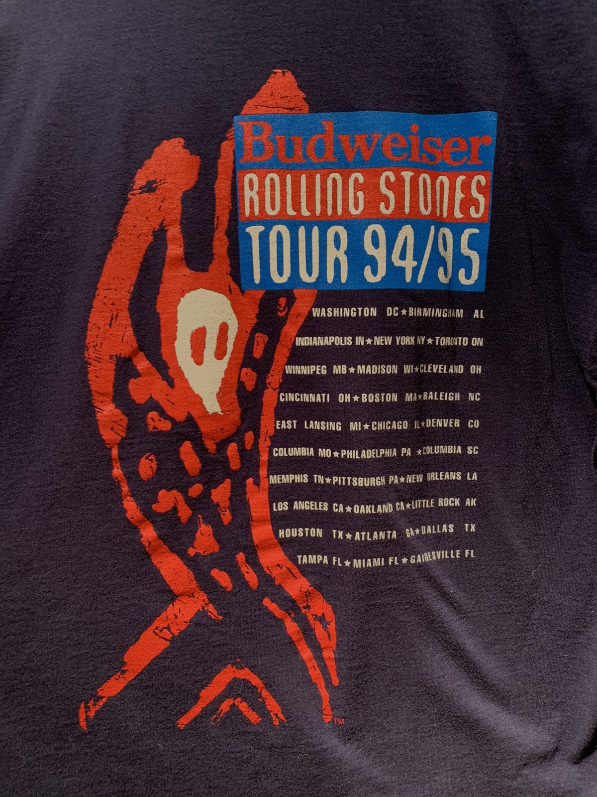 Band Tees × Brockum × The Rolling Stones *RARE* Vintage 1994 Rolling Stones Voodoo Lounge Tour Shirt Size US XL / EU 56 / 4 - 4 Thumbnail