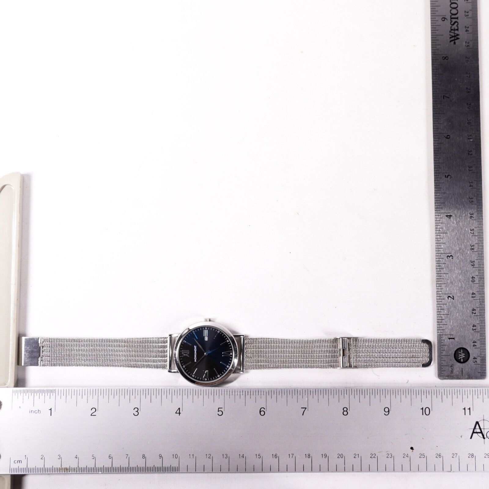 Other 10" Monument Metal Wrist Watch Silver Japanese Quartz Size ONE SIZE - 10 Thumbnail