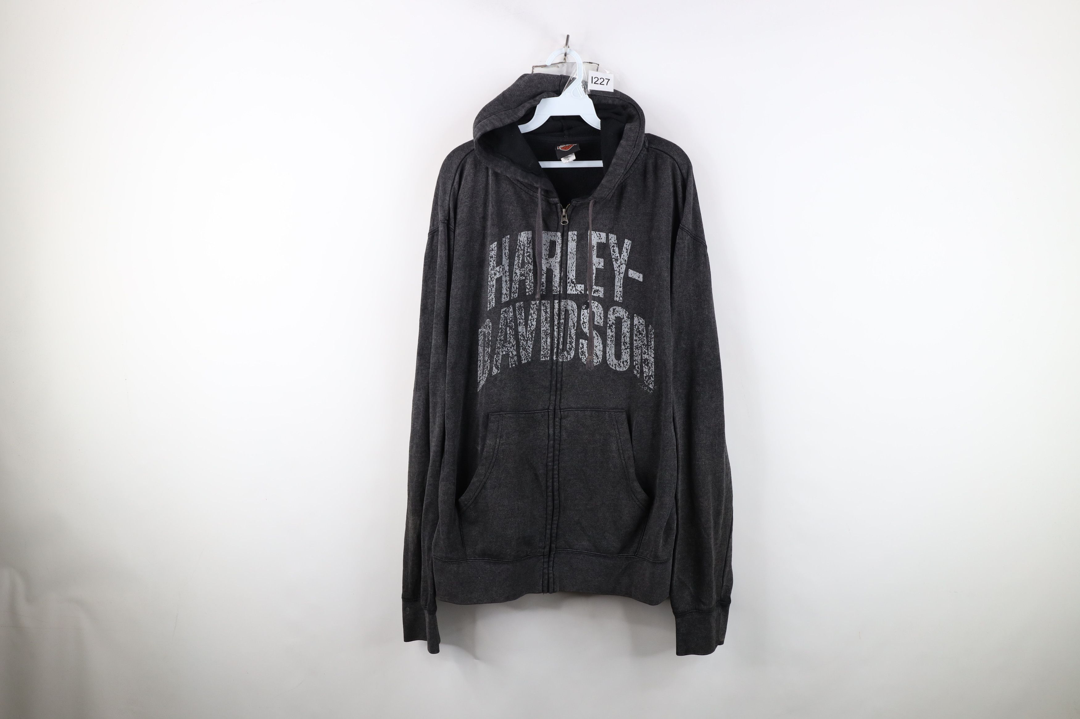 Harley Davidson Vintage Y2K Harley Davidson Acid Wash Full Zip Hoodie Gray Size US M / EU 48-50 / 2 - 1 Thumbnail