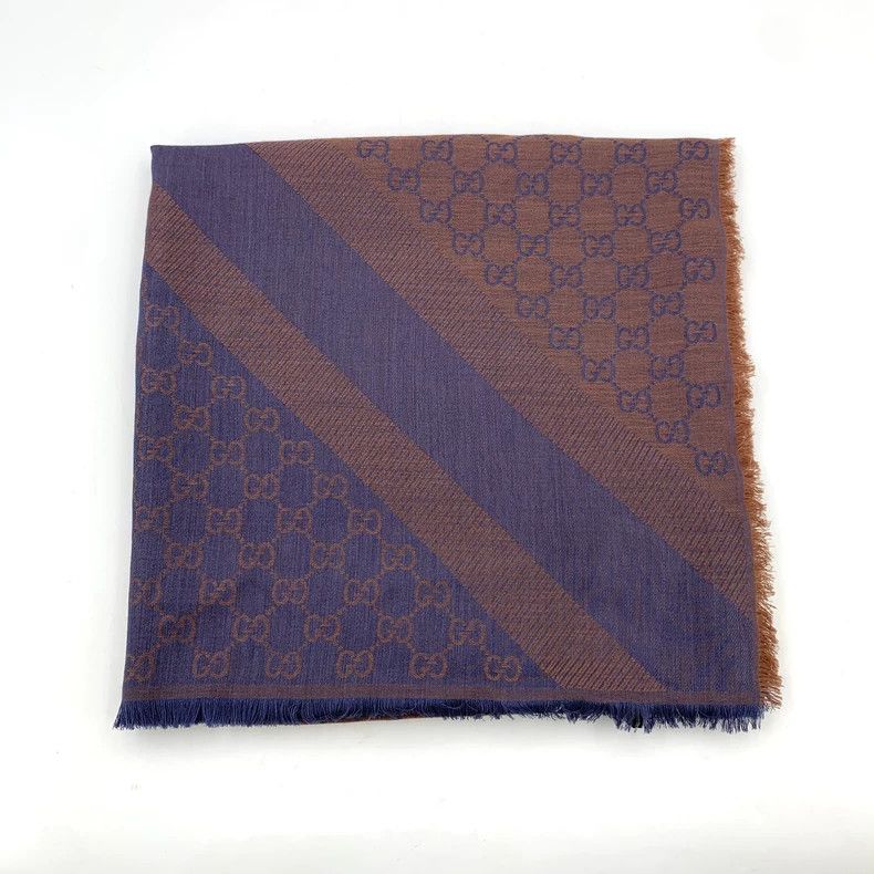 Gucci Gucci Color-matched logo jacquard full-print wool tassel s Size ONE SIZE - 1 Thumbnail