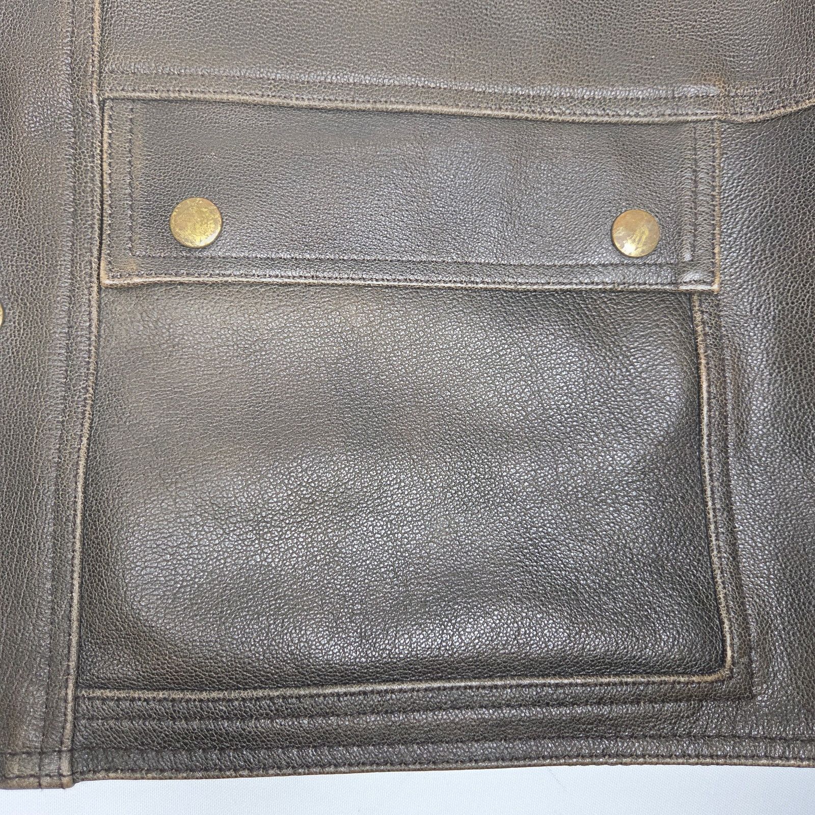 21 Men Vintage Men's Himalaya Leather Motorcycle Riding Vest Size US XL / EU 56 / 4 - 13 Thumbnail
