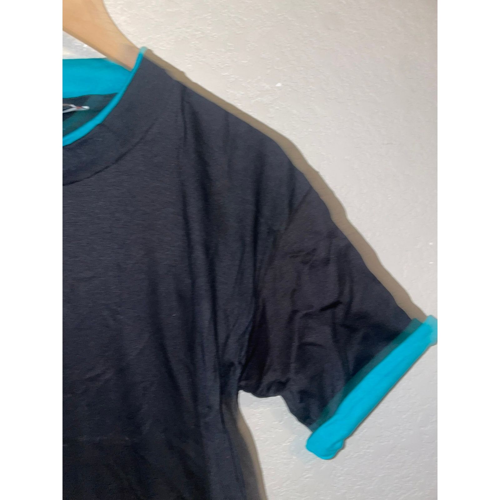 Vintage 90s Signal Sport Black Teal Double Collared Blank Shirt L Size US L / EU 52-54 / 3 - 2 Thumbnail