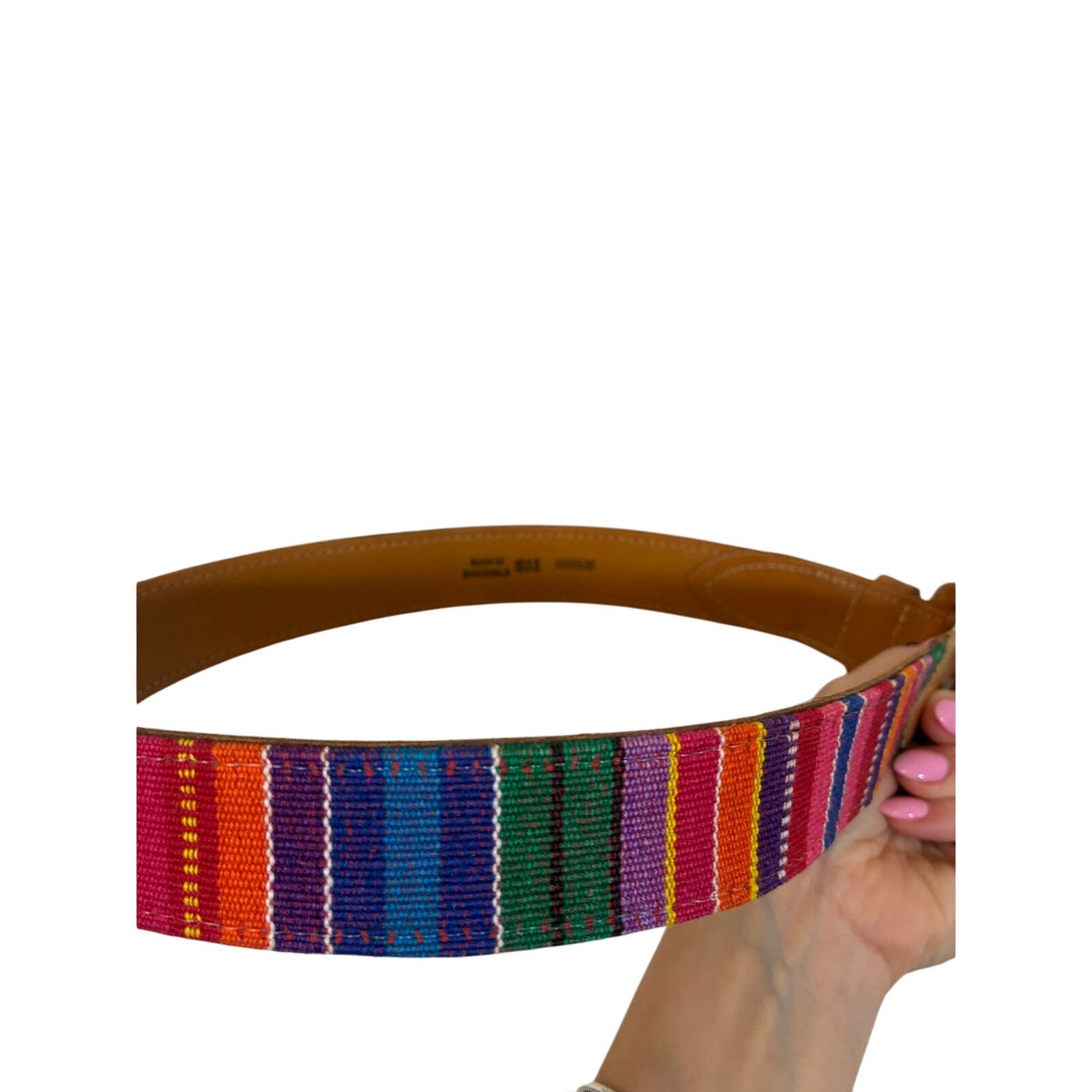 Other Colorful Woven Guatemalan S Concho Belt RainbowWoodstock Size ONE SIZE - 5 Thumbnail