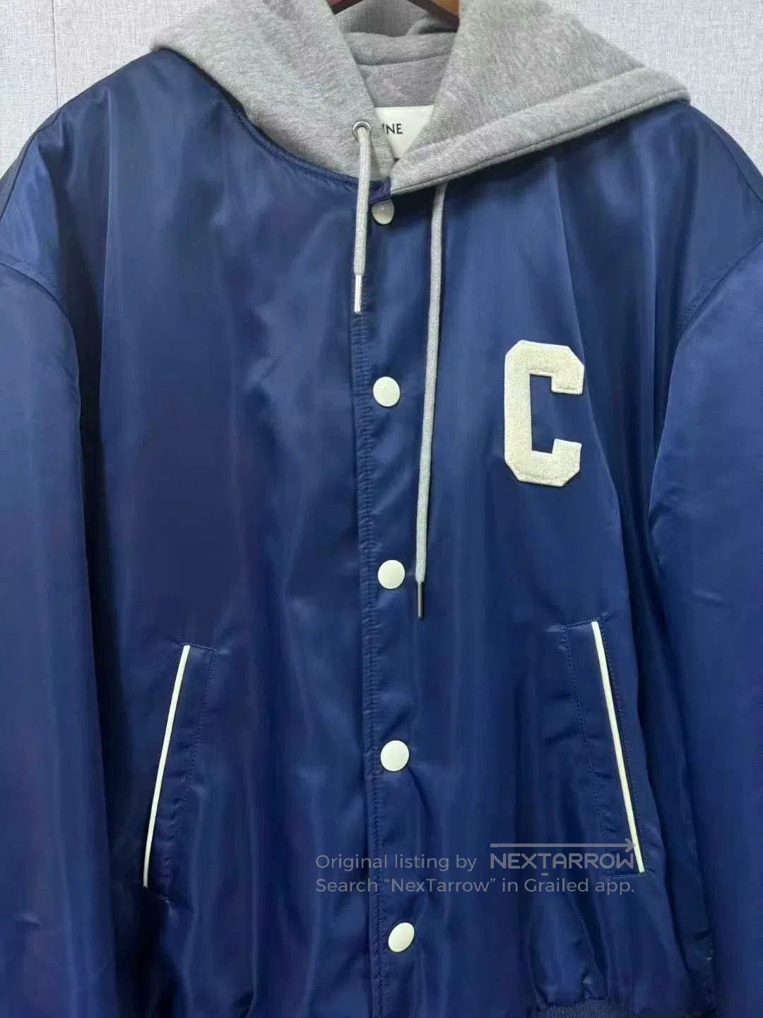 Celine celine deep blue faux layered baseball jacket. Size US L / EU 52-54 / 3 - 3 Thumbnail