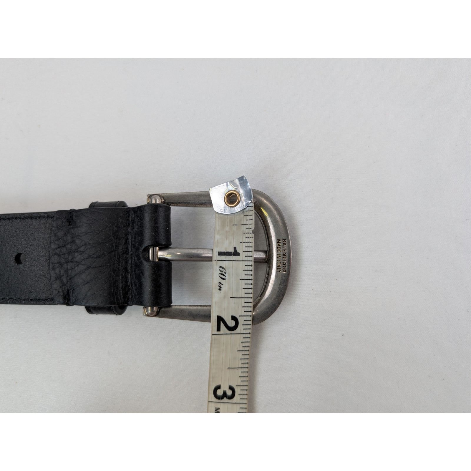 Balenciaga o1rshd1 Q:2 / Size: 85 / Vegetal Calf Half Moon Belt Black Size 34 - 11 Thumbnail