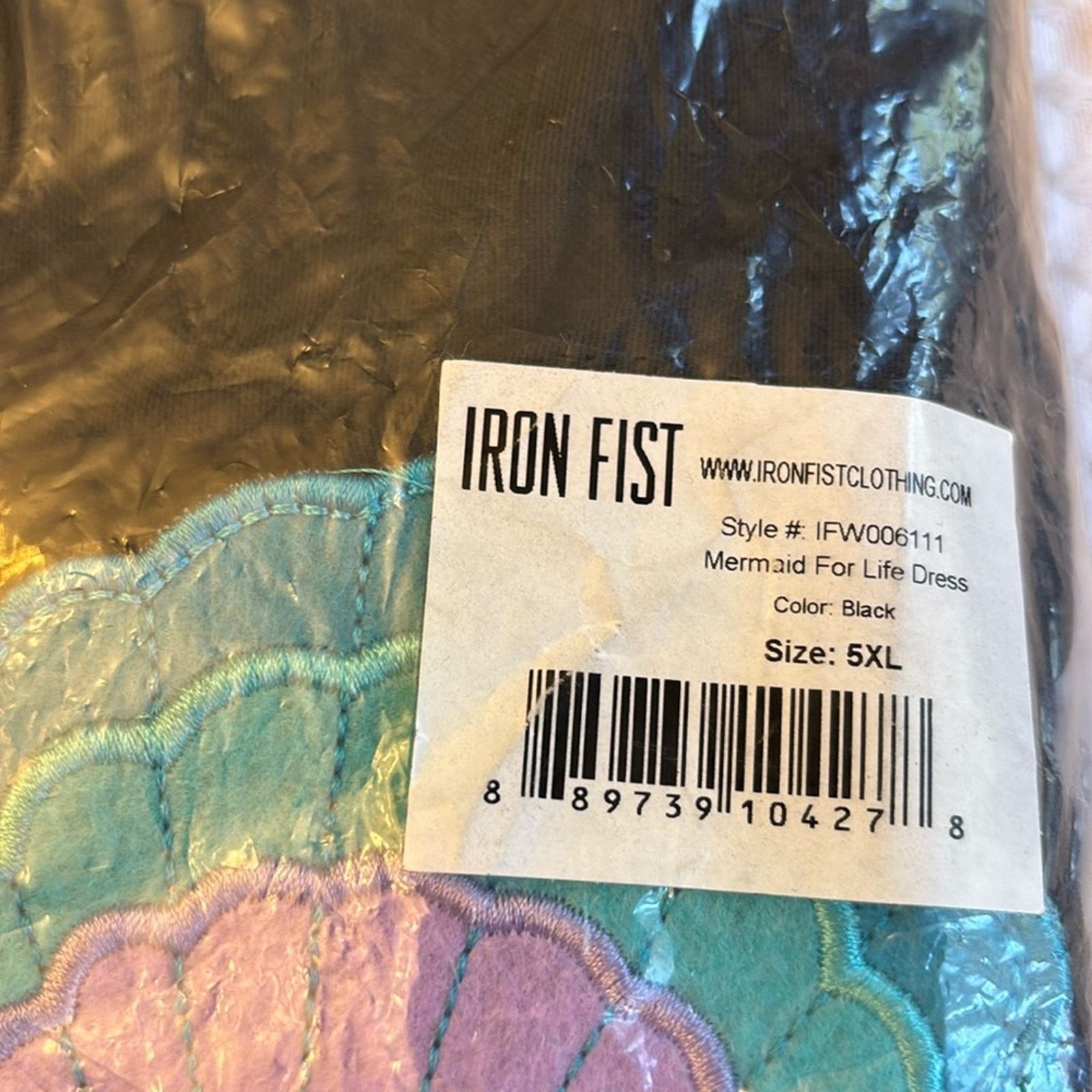 Iron Fist NEW! Iron Fist 5X Mermaid For Life Sheer Black Midi Dress 5X Size 4XL / US 24-26 - 8 Thumbnail