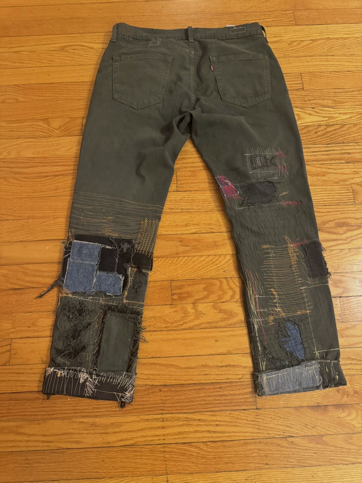Other Custom 1/1 jeans “distorted stitches” Size US 34 / EU 50 - 2 Thumbnail