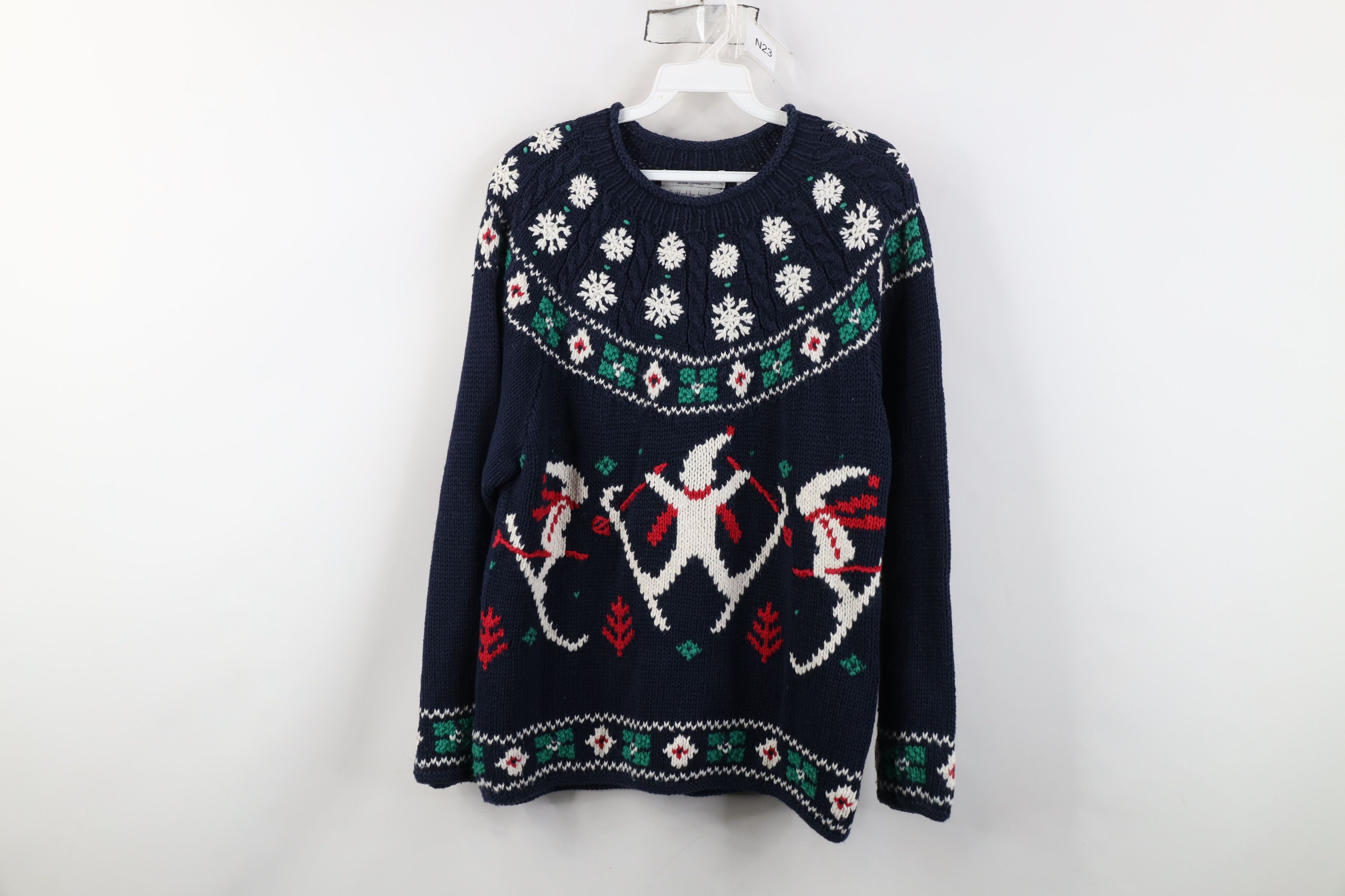 Vintage Vintage 90s Streetwear Cable Knit Fair Isle Ski Sweater Size S / US 4 / IT 40 - 1 Thumbnail