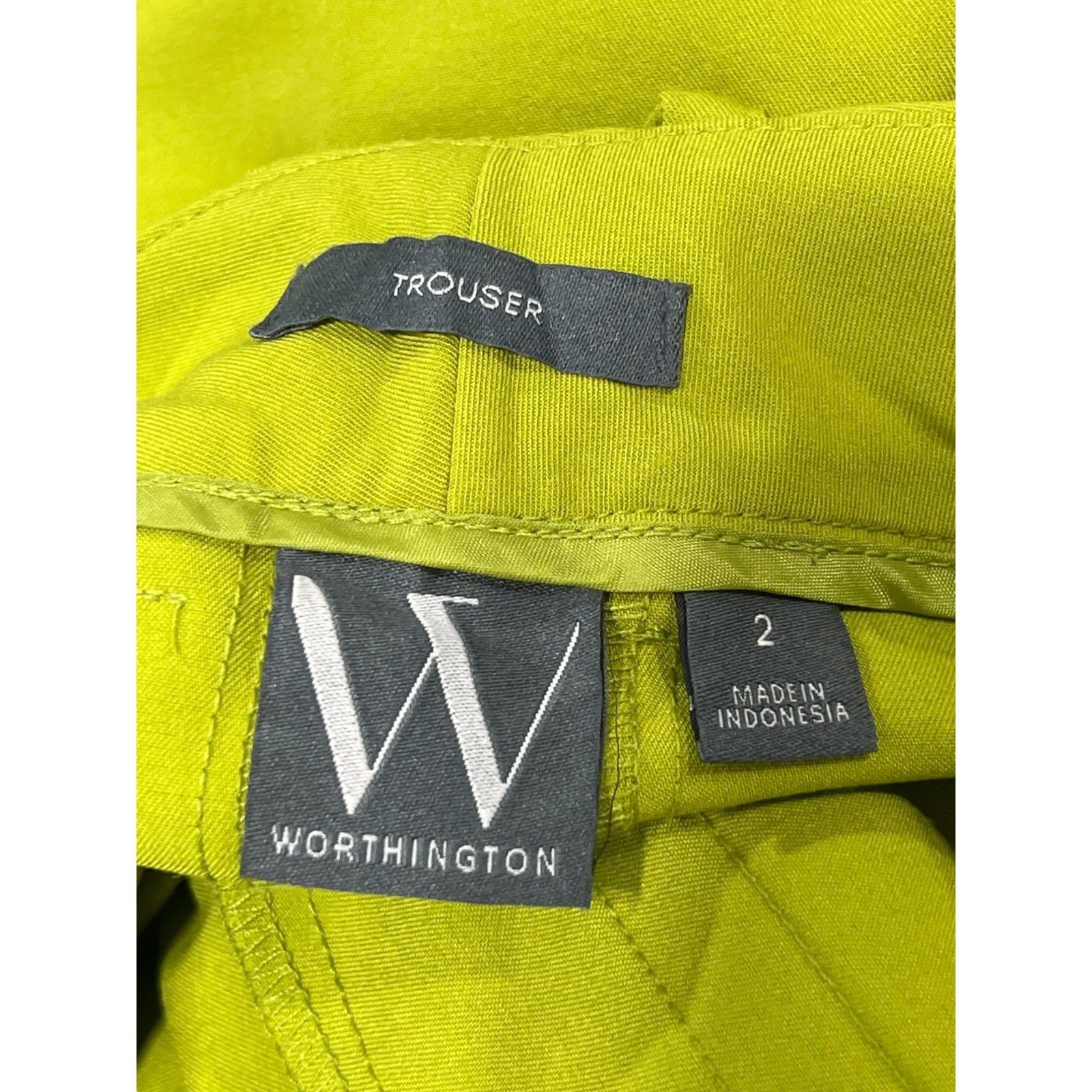 Worthington Worthington - Women's High-Rise Modern Trouser - Golden Lime Size 26" / US 2 / IT 38 - 13 Thumbnail