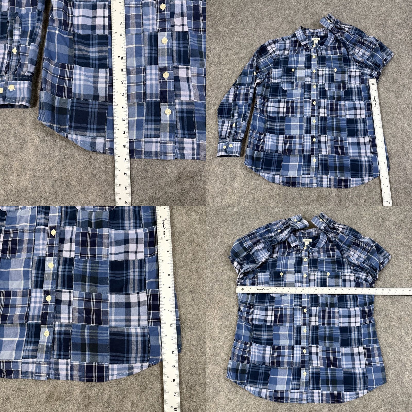Vintage LL Bean Quilted Patches Button-Up Long Sleeve Shirt Blue Women's Size Medium Size M / US 6-8 / IT 42-44 - 8 Thumbnail