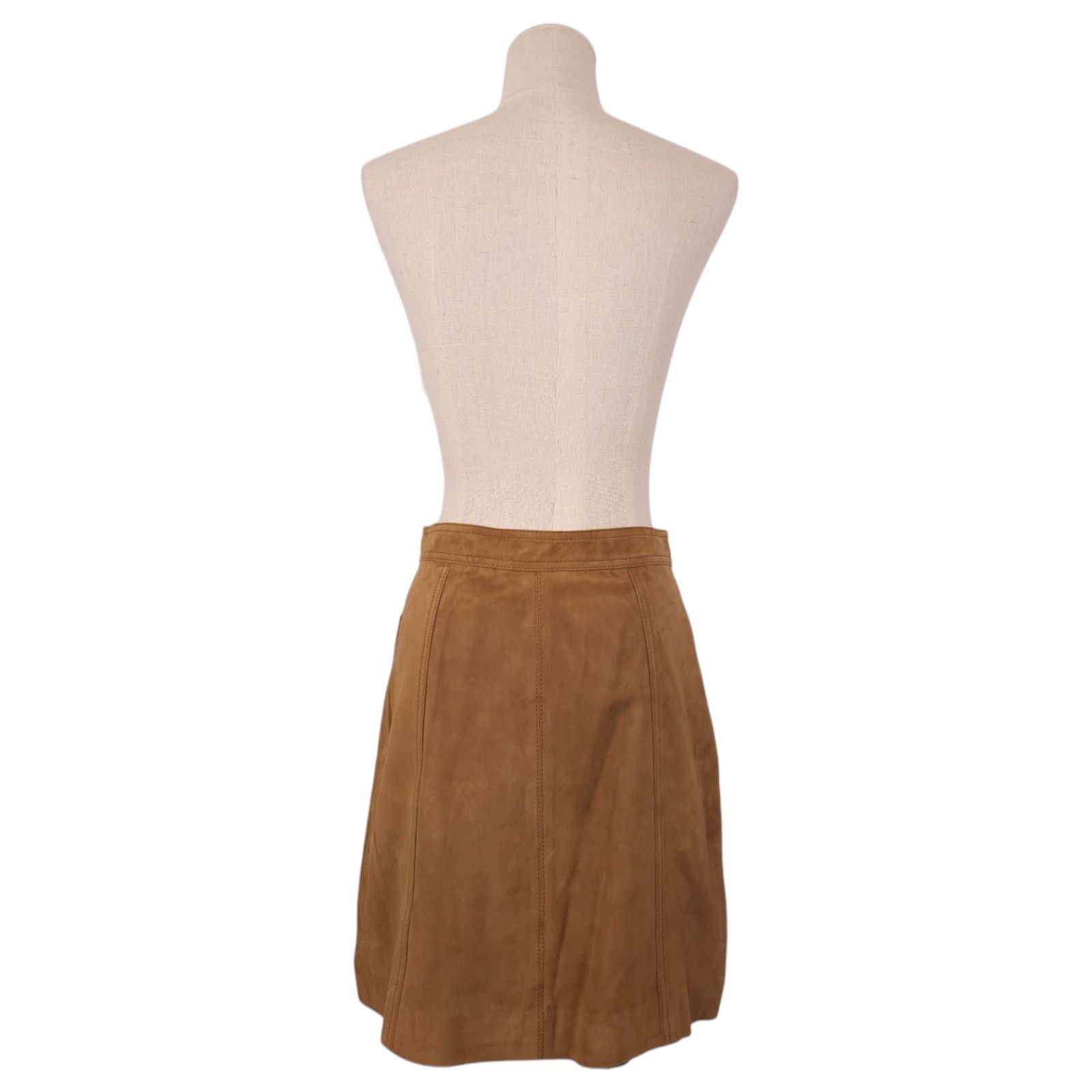 Boden NWT Boden Suede Leather Mini Skirt Tan Sz 4 Size 27" / US 4 / IT 40 - 3 Thumbnail