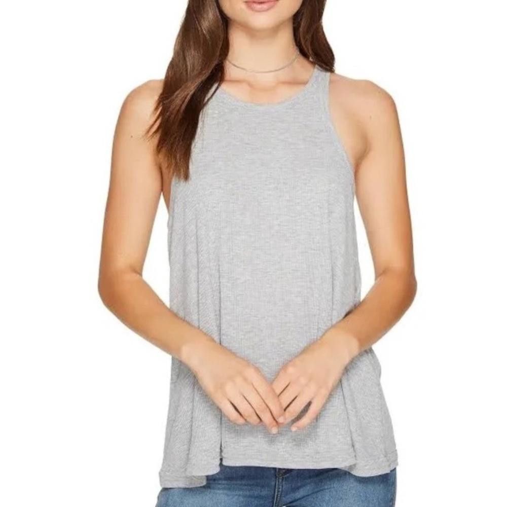 Free People Free People l Long Beach Ribbed Tank Gray Medium Size M / US 6-8 / IT 42-44 - 1 Thumbnail