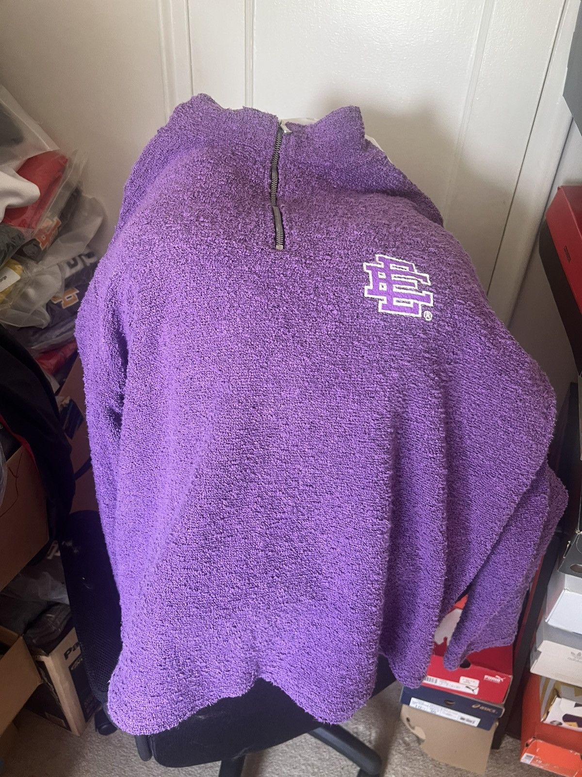 Eric Emanuel Eric Emanuel EE purple Boucle quarter zip XXL Size US XXL / EU 58 / 5 - 2 Thumbnail