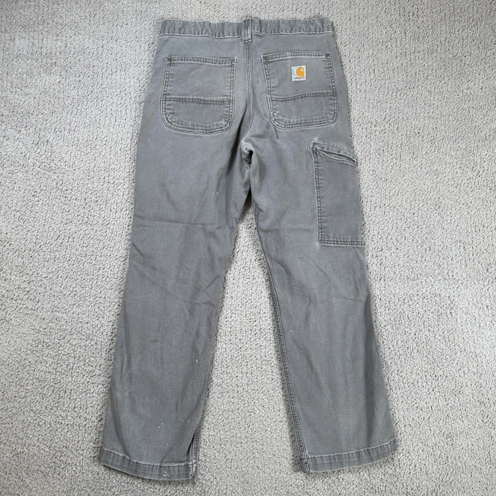 Carhartt Carhartt Relaxed Fit Carpenter Pants Men Gray 31x28 Workwear Size US 31 - 2 Thumbnail