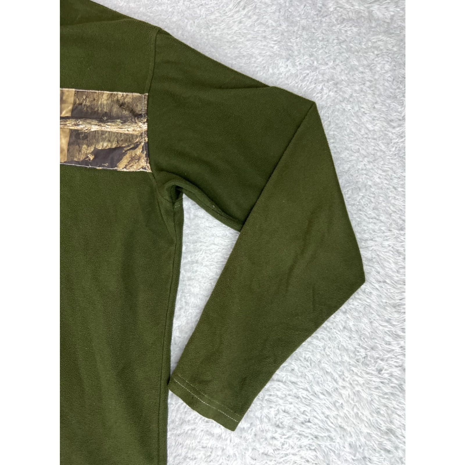 Habitat Habit Men 1/4 Zip Pullover Sweatshirt Camouflage Green XL Fleece Mock Neck Sports Outdoor Shirt Size US XL / EU 56 / 4 - 4 Thumbnail