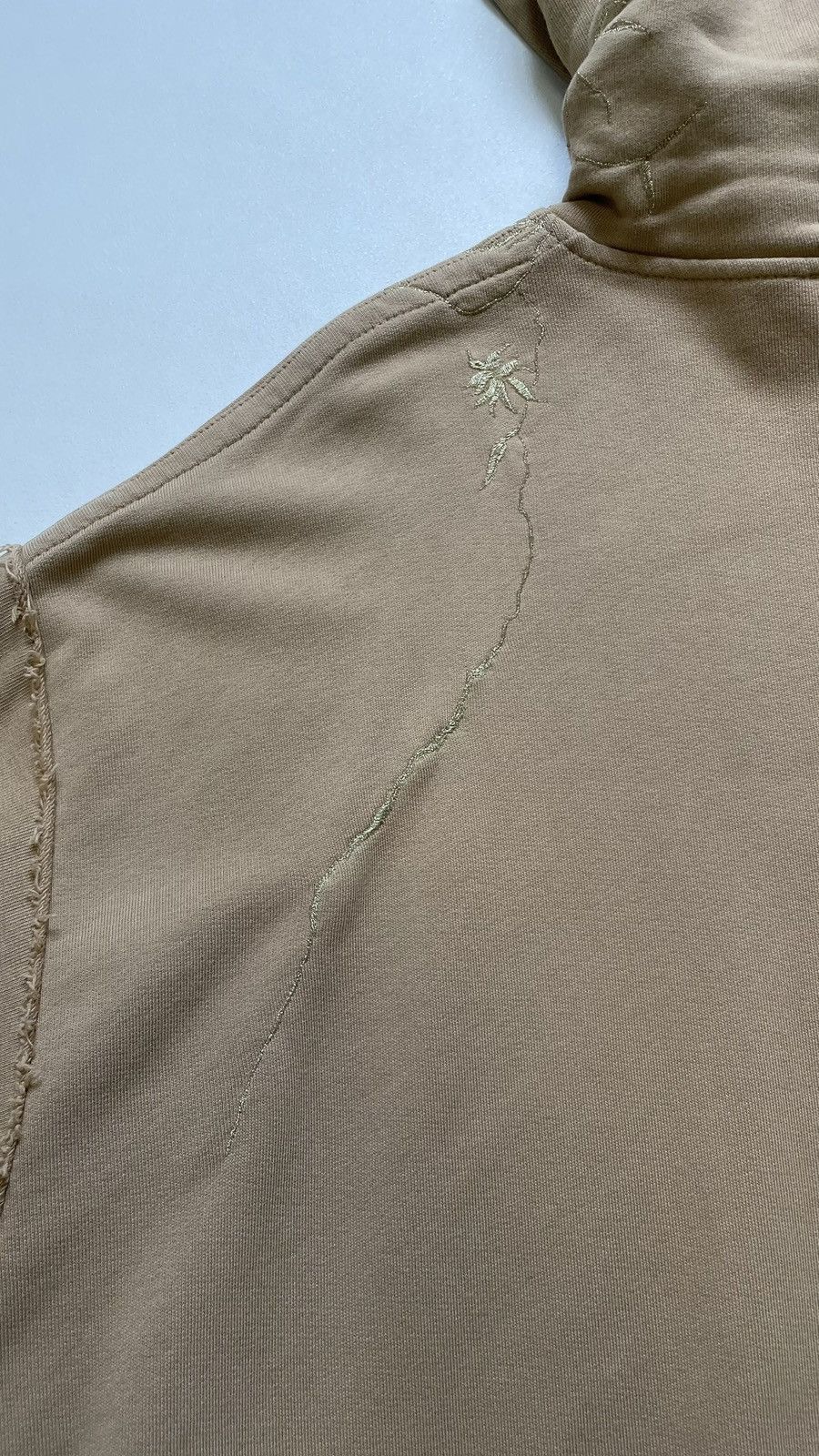 Haider Ackermann ‘Floral Embroidered’ Tan Cotton Perth Hoodie Size US L / EU 52-54 / 3 - 19 Thumbnail